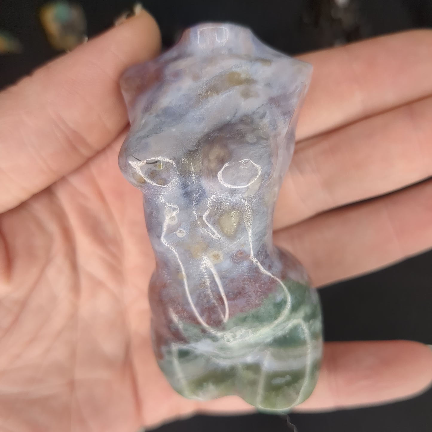 Ocean Jasper Female Carving