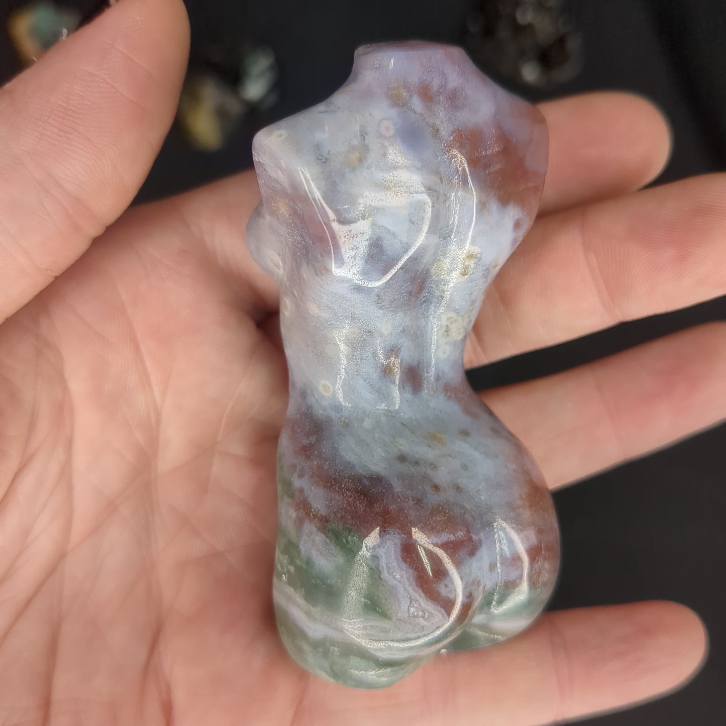 Ocean Jasper Female Carving