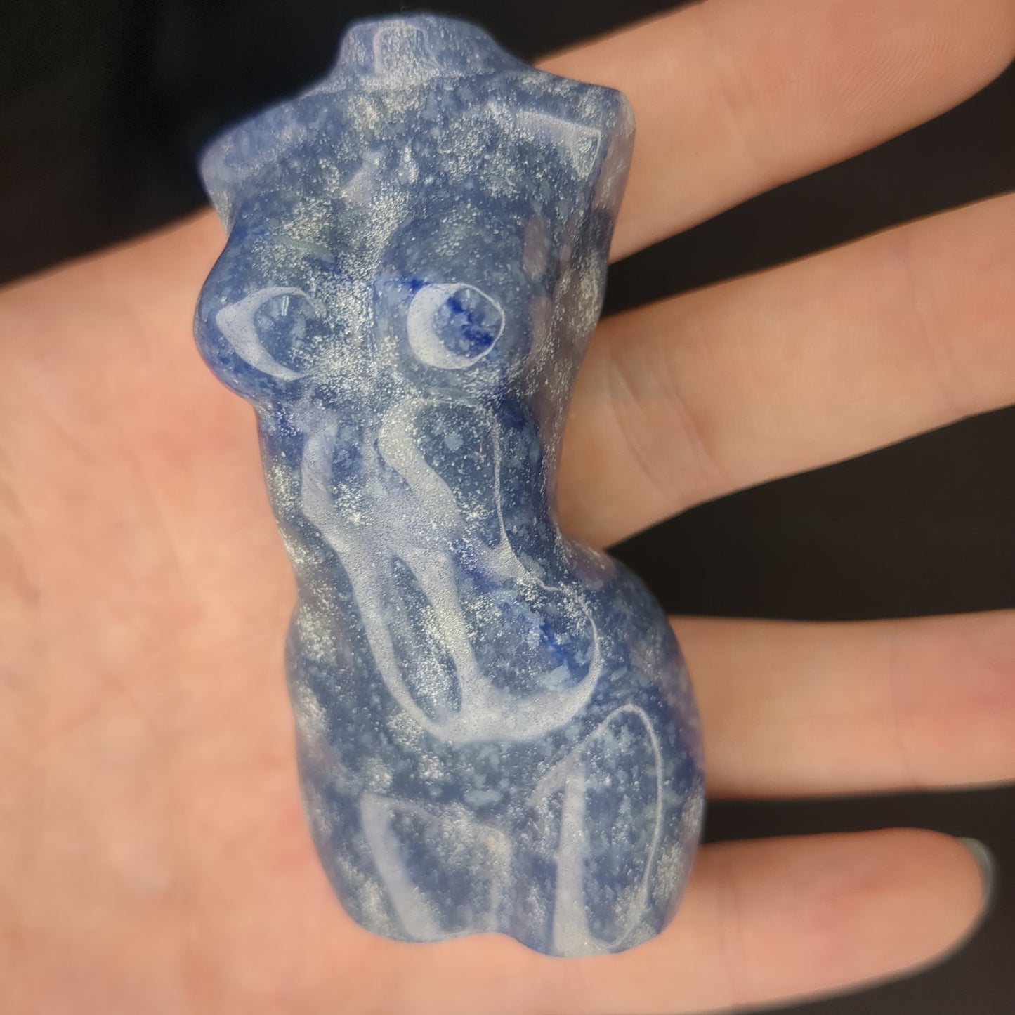 Blue Aventurine Female Carving