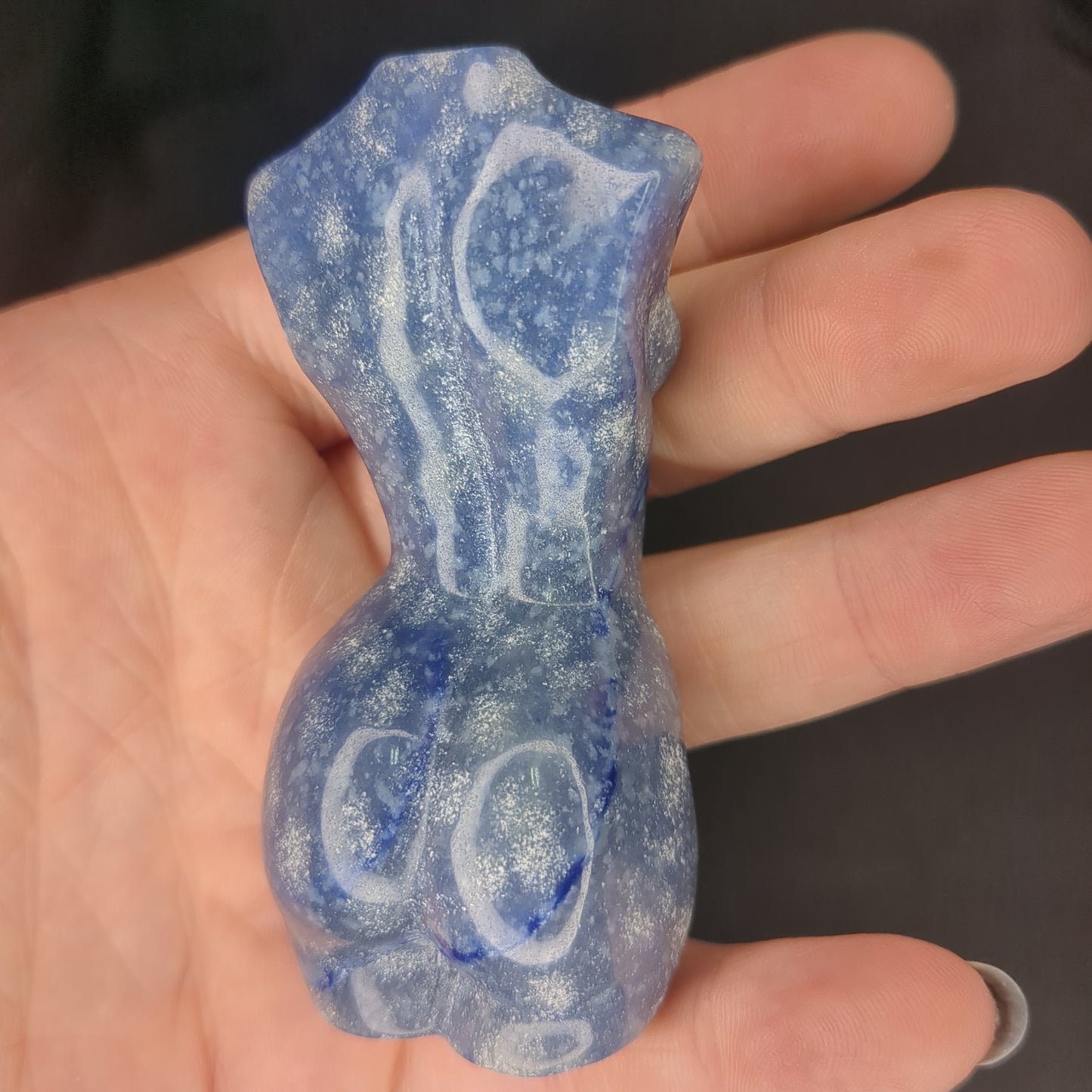 Blue Aventurine Female Carving