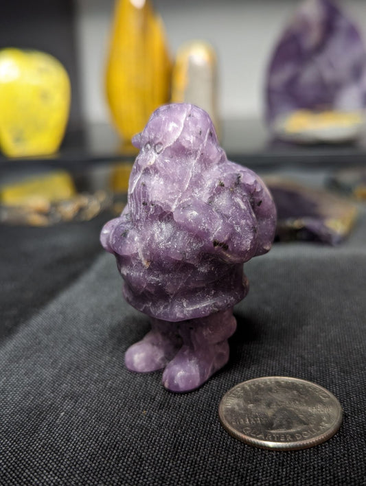 Lepidolite Santa Carving