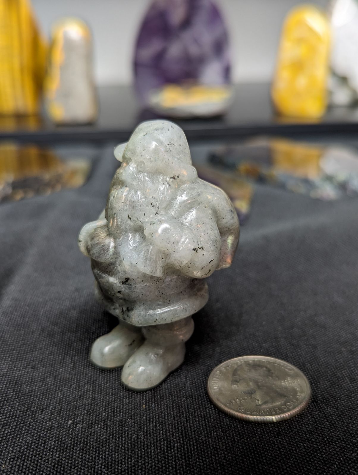 Labradorite Santa Carving