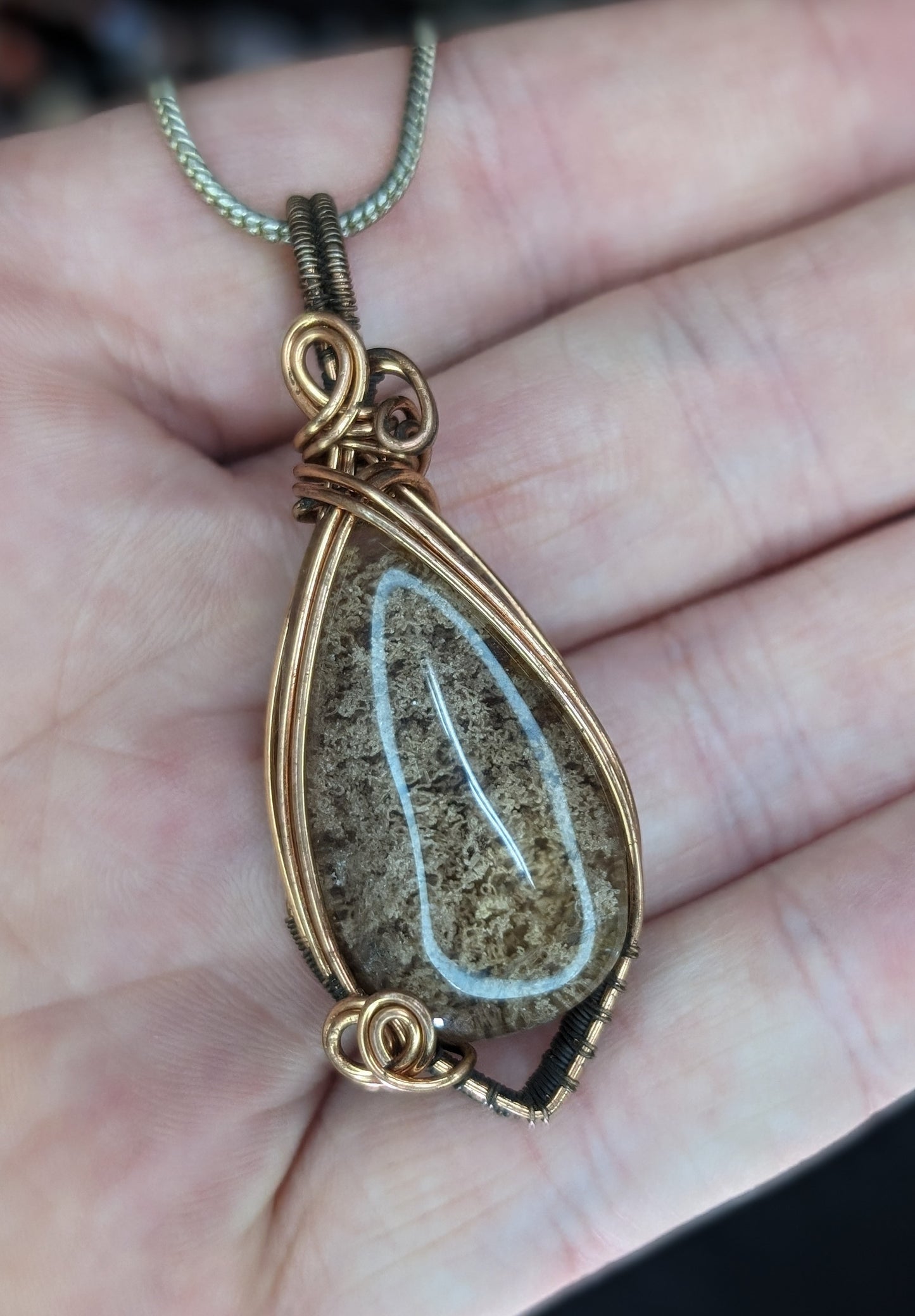 Handmade Garden Quartz Wire Wrapped Pendant