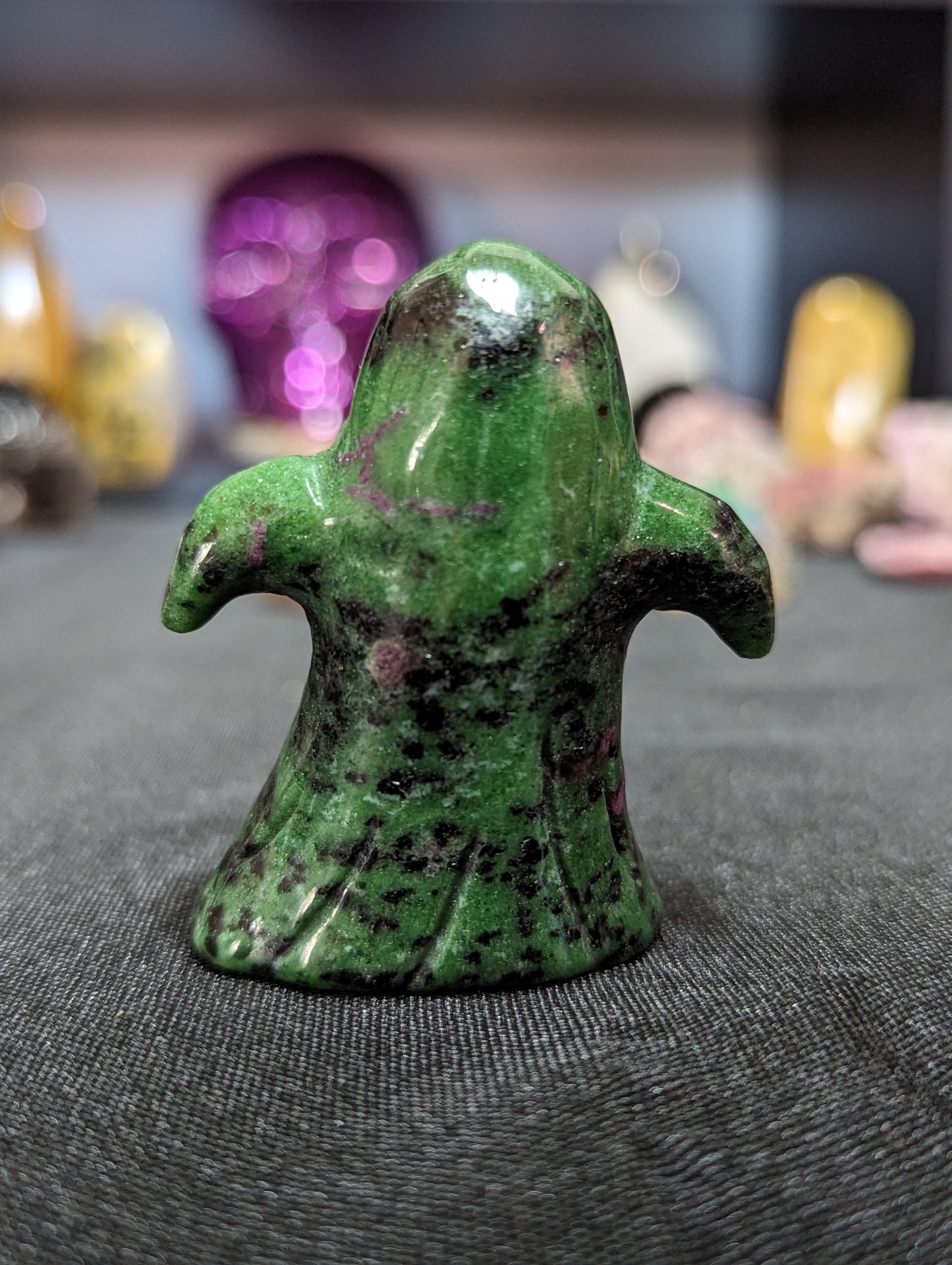 Ruby Zoisite Ghost Carving