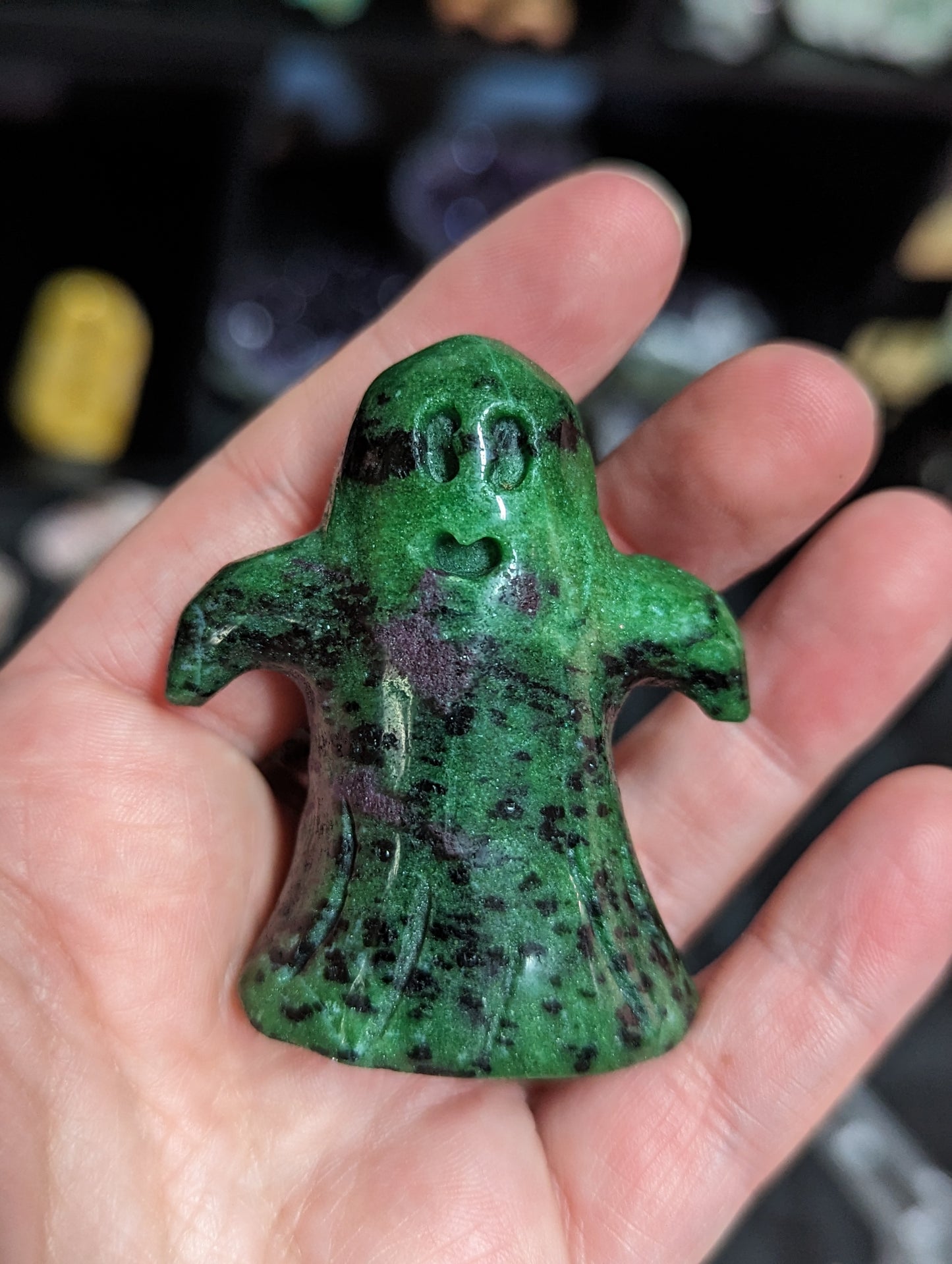 Ruby Zoisite Ghost Carving