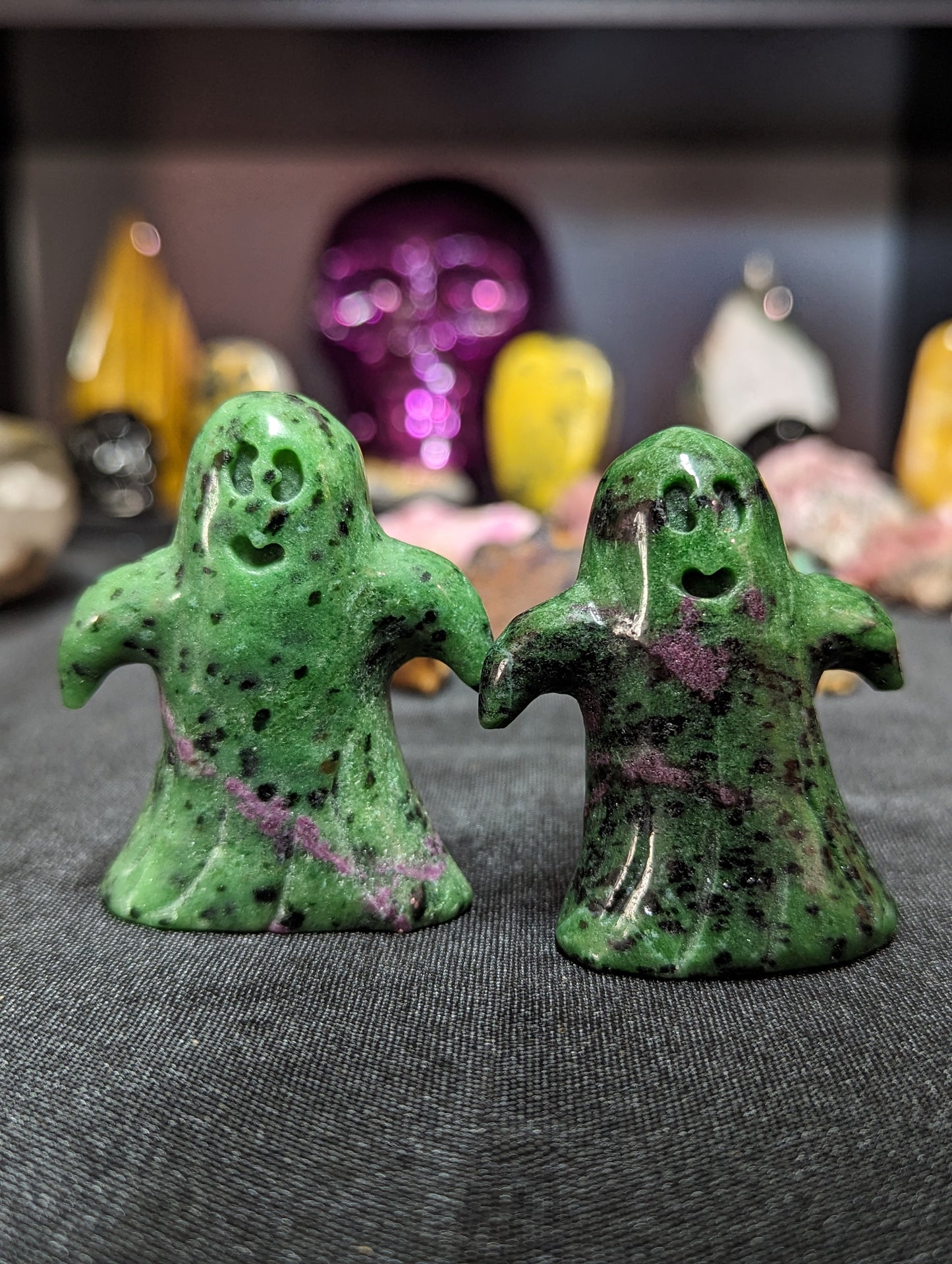 Ruby Zoisite Ghost Carving