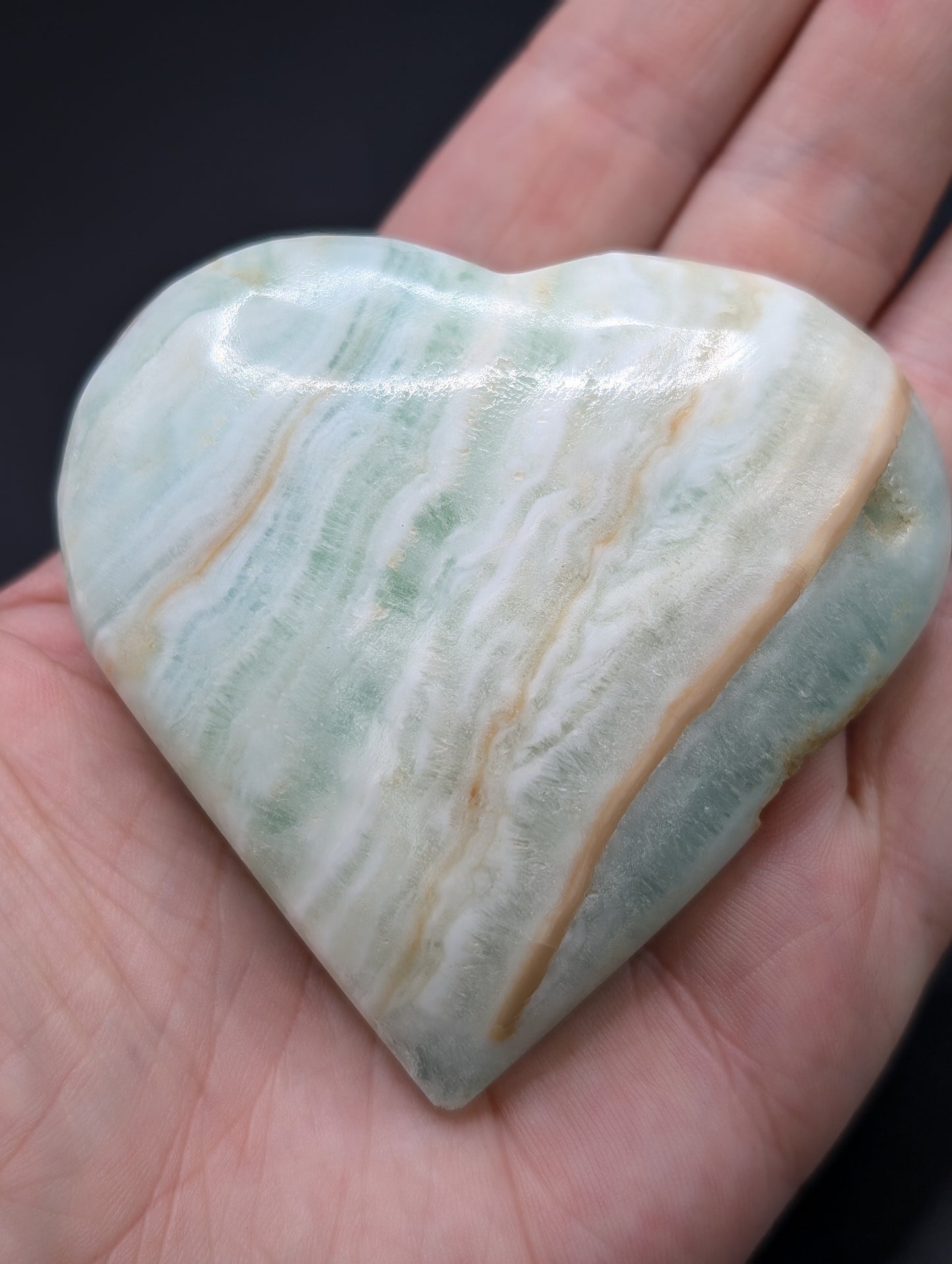 Caribbean Calcite Heart