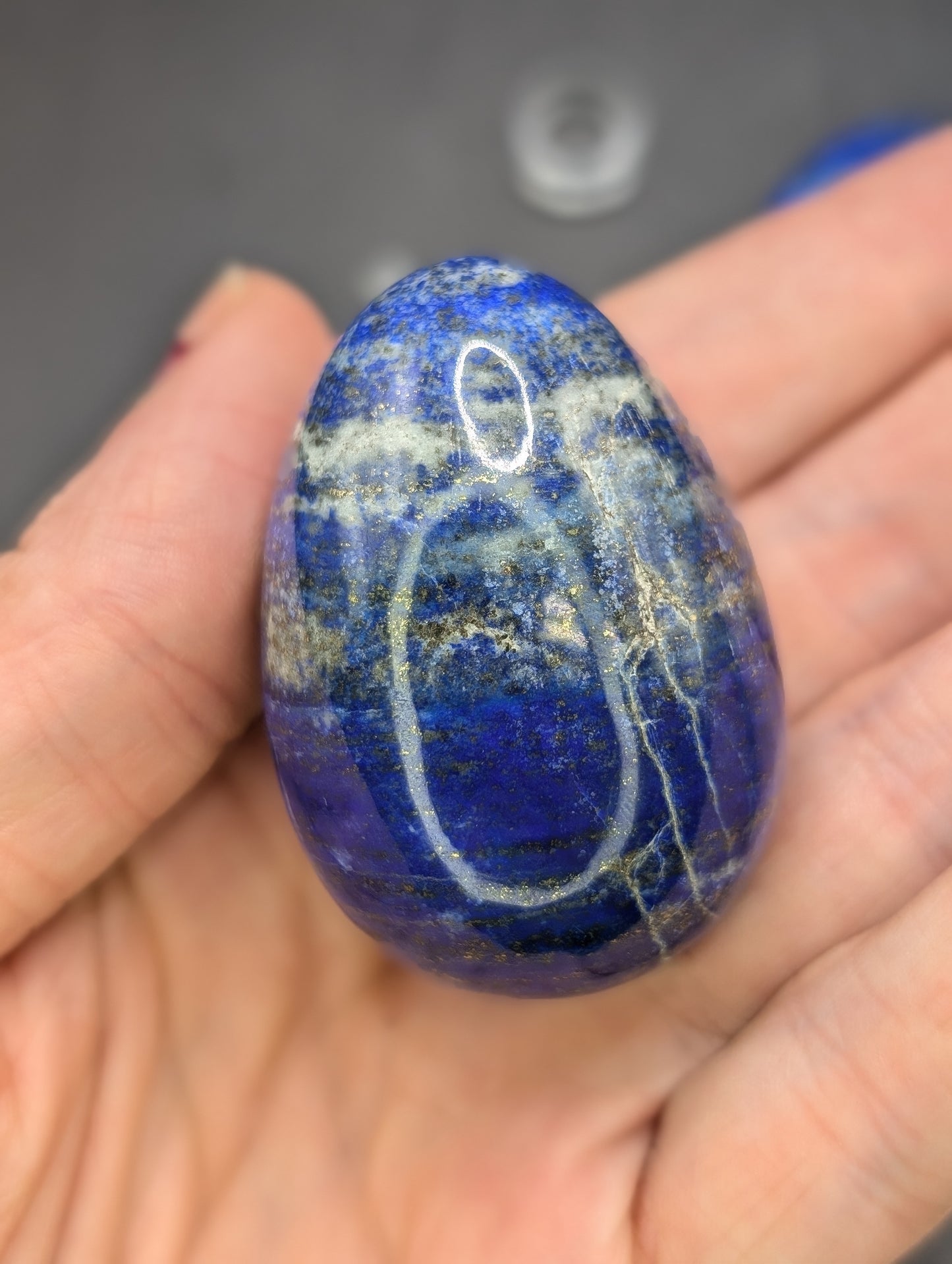 Lapis Lazuli Egg Carvings