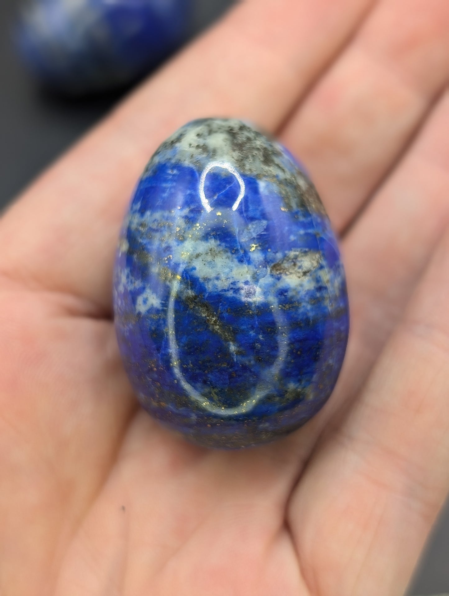 Lapis Lazuli Egg Carvings