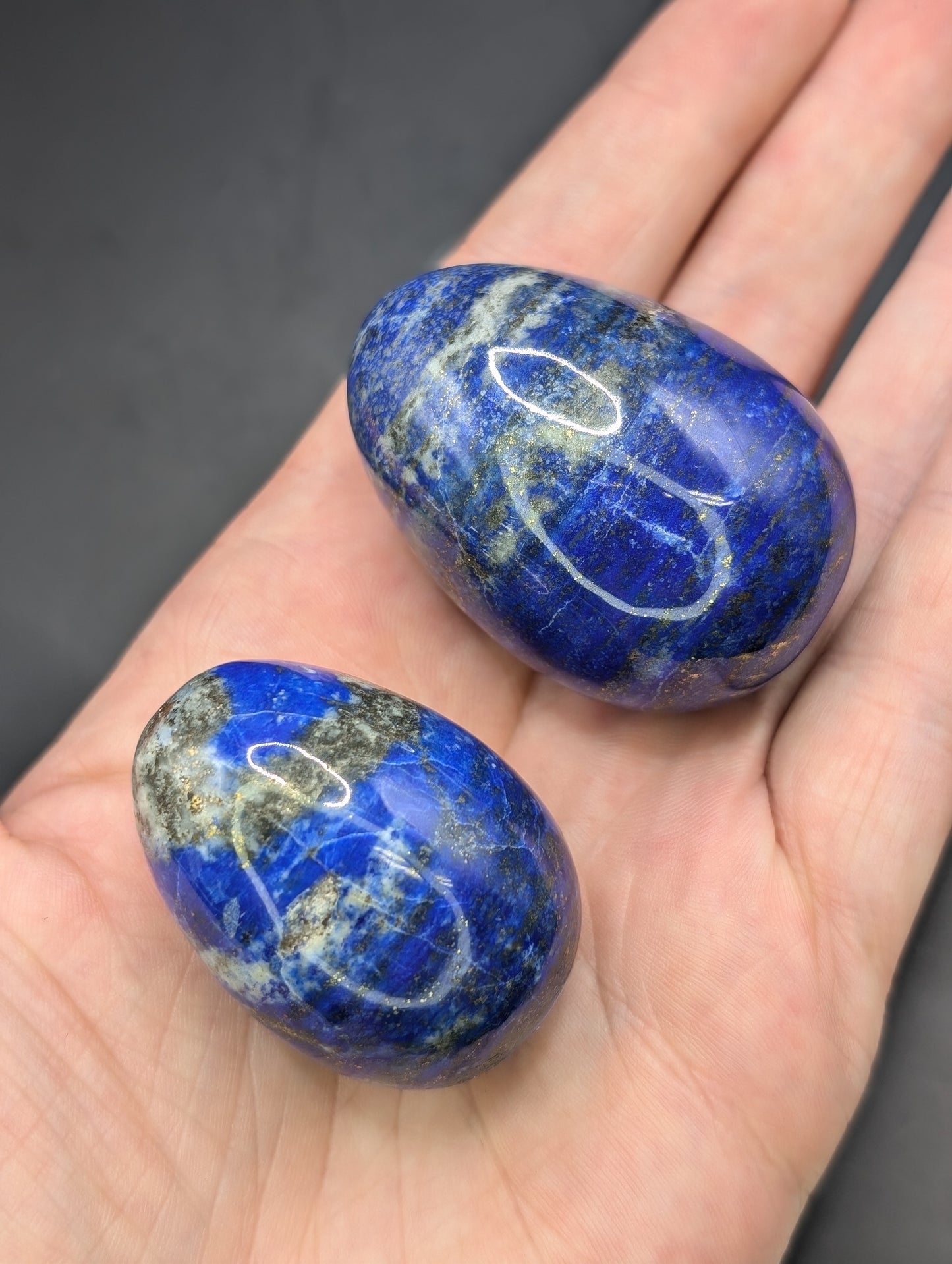 Lapis Lazuli Egg Carvings