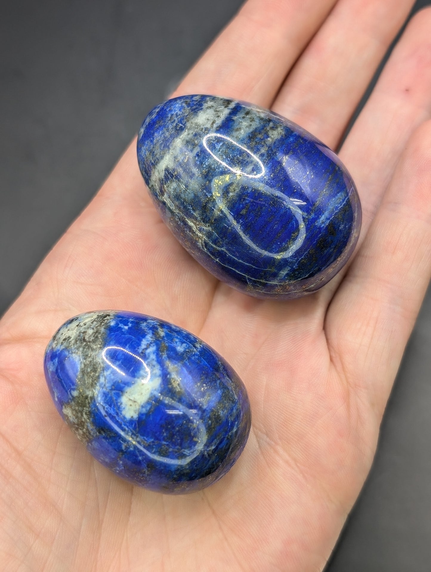 Lapis Lazuli Egg Carvings