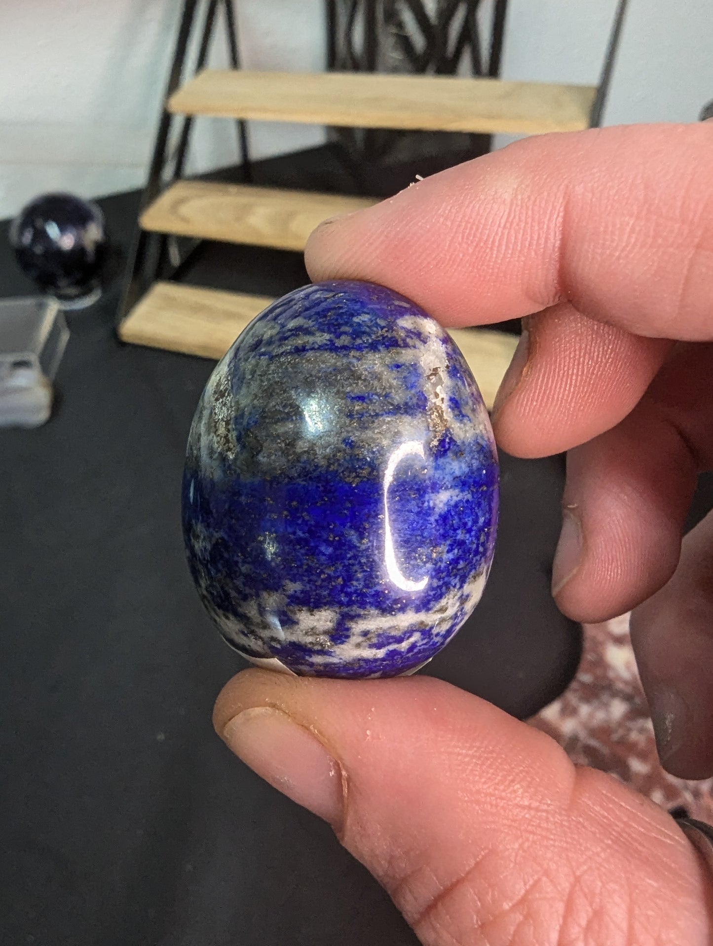 Lapis Lazuli Egg Carvings