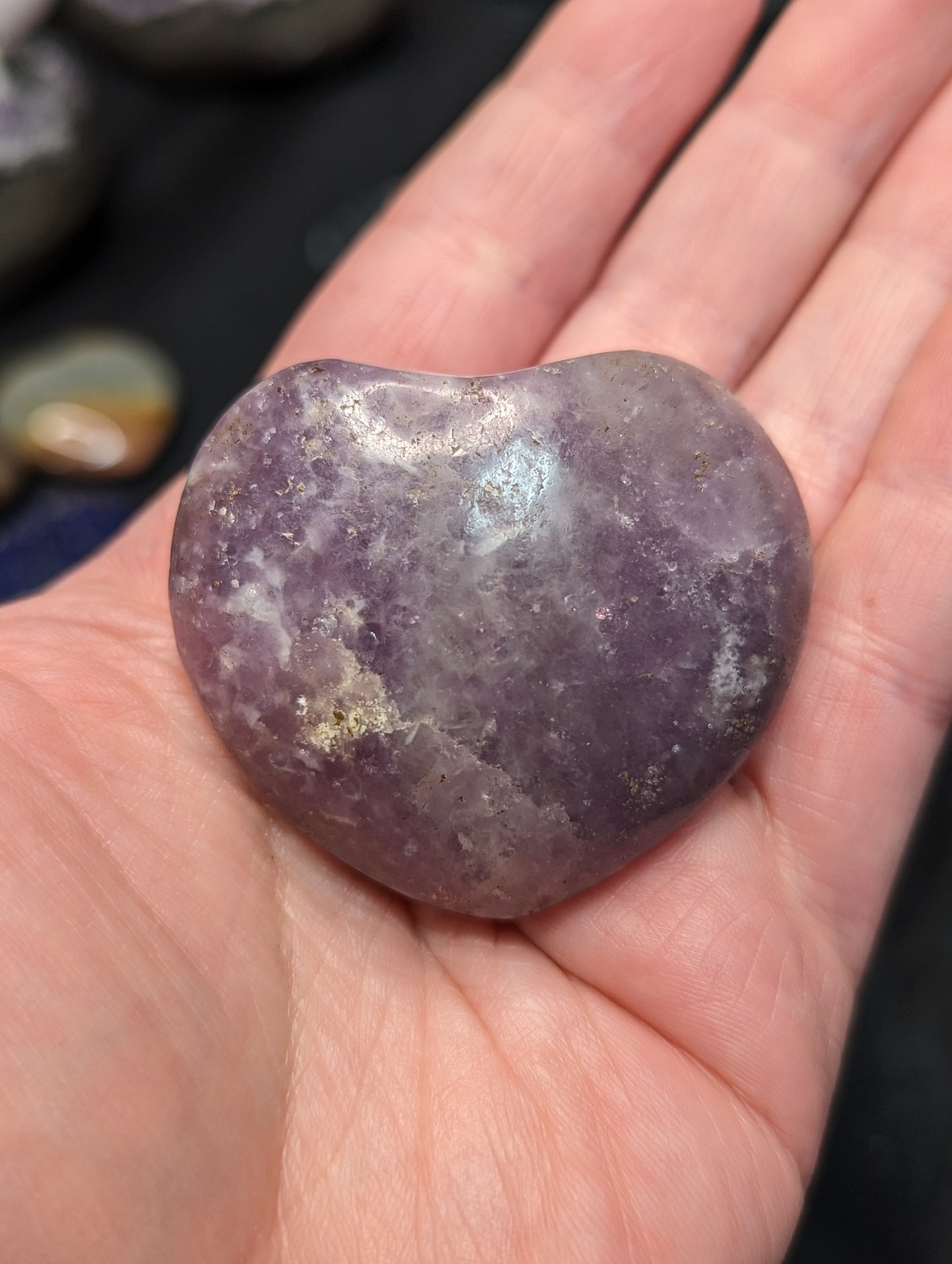 Lepidolite Heart