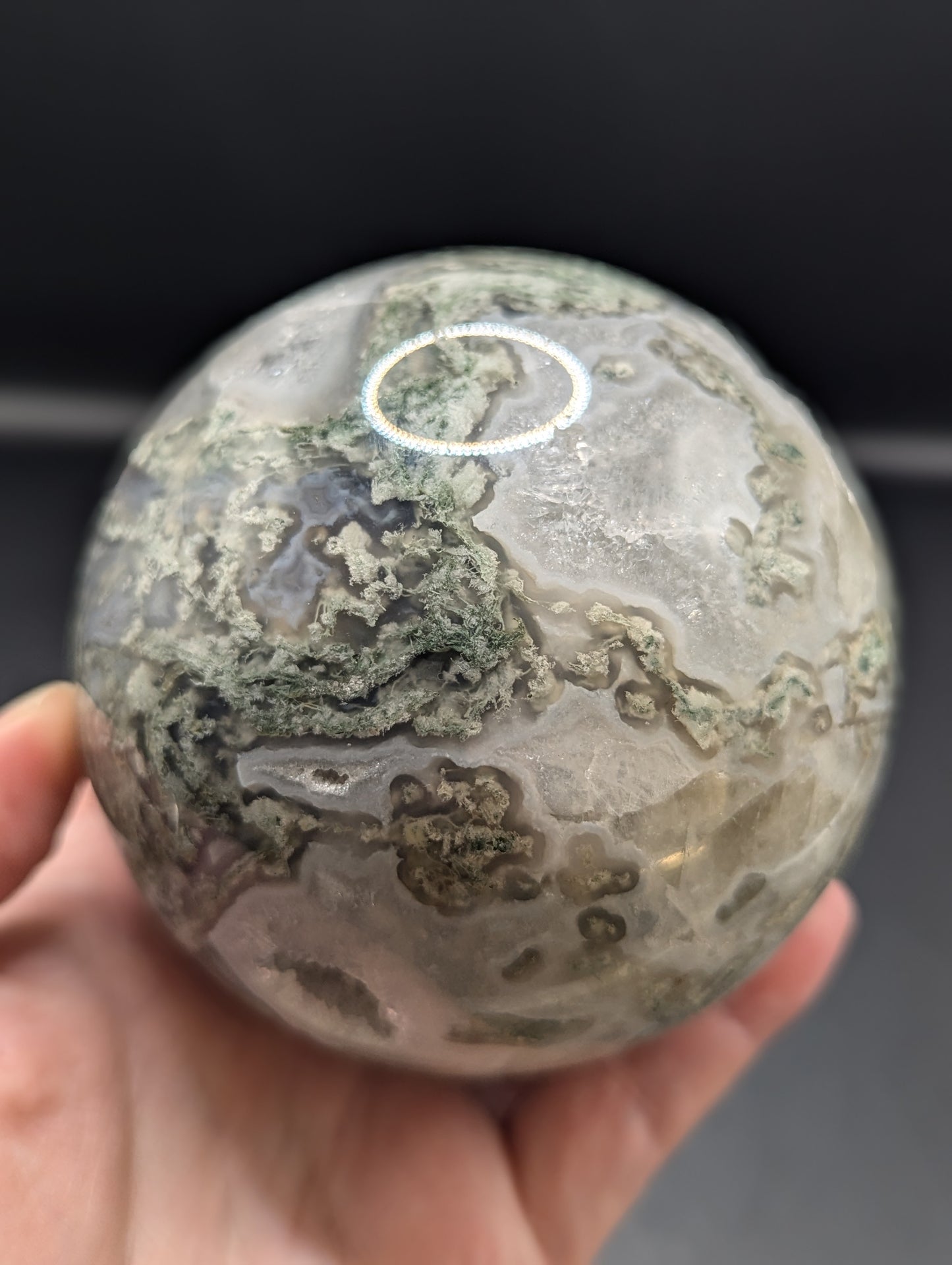 Large Moss Agate Sphere