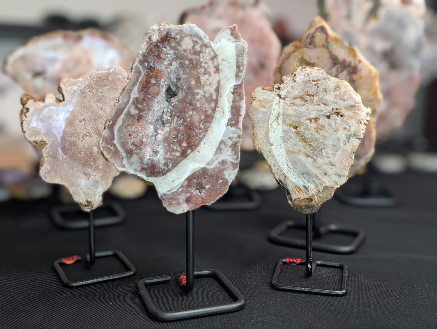 Raw Pink Amethyst Displays