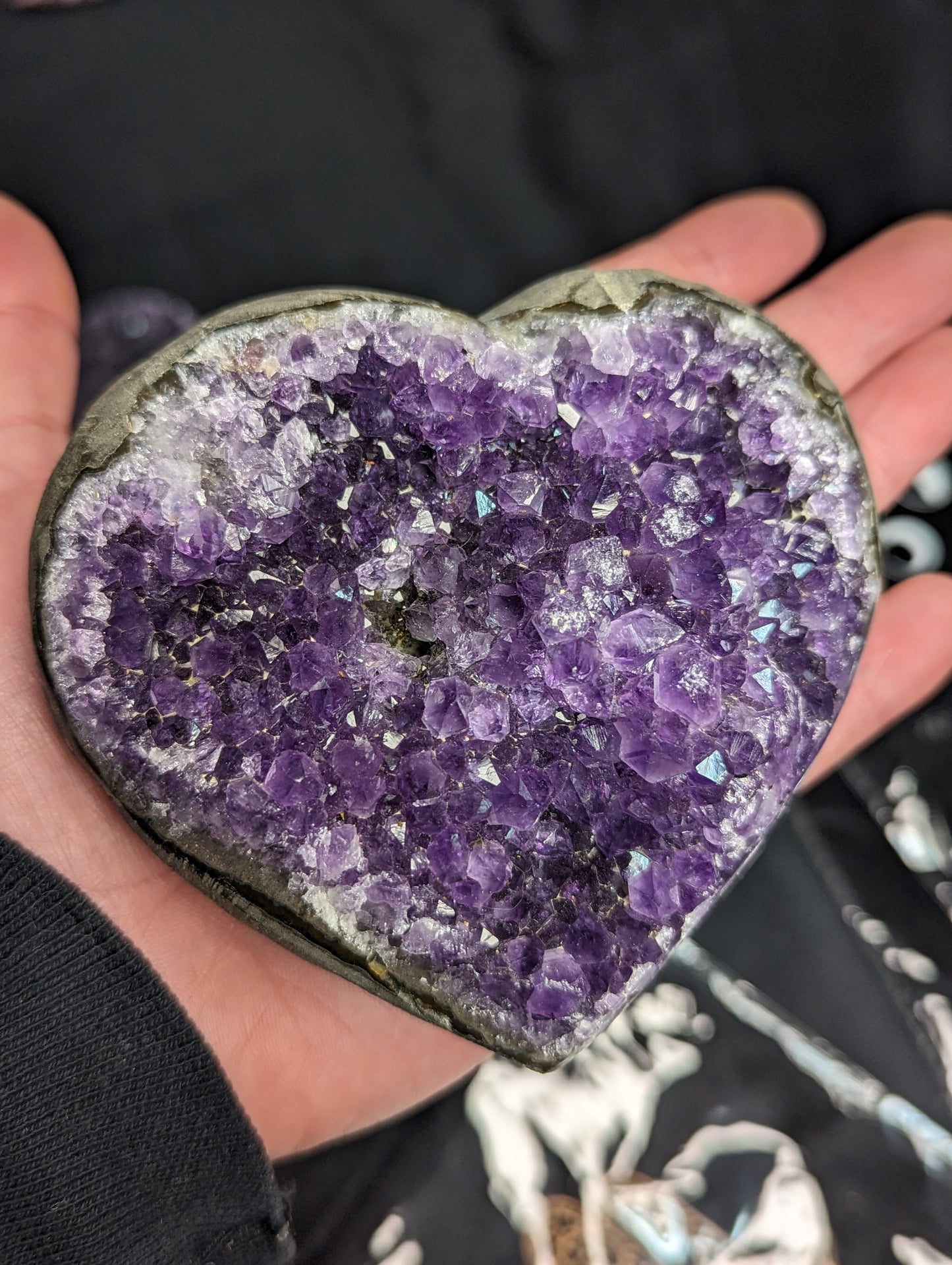 Ameythst Geode Hearts