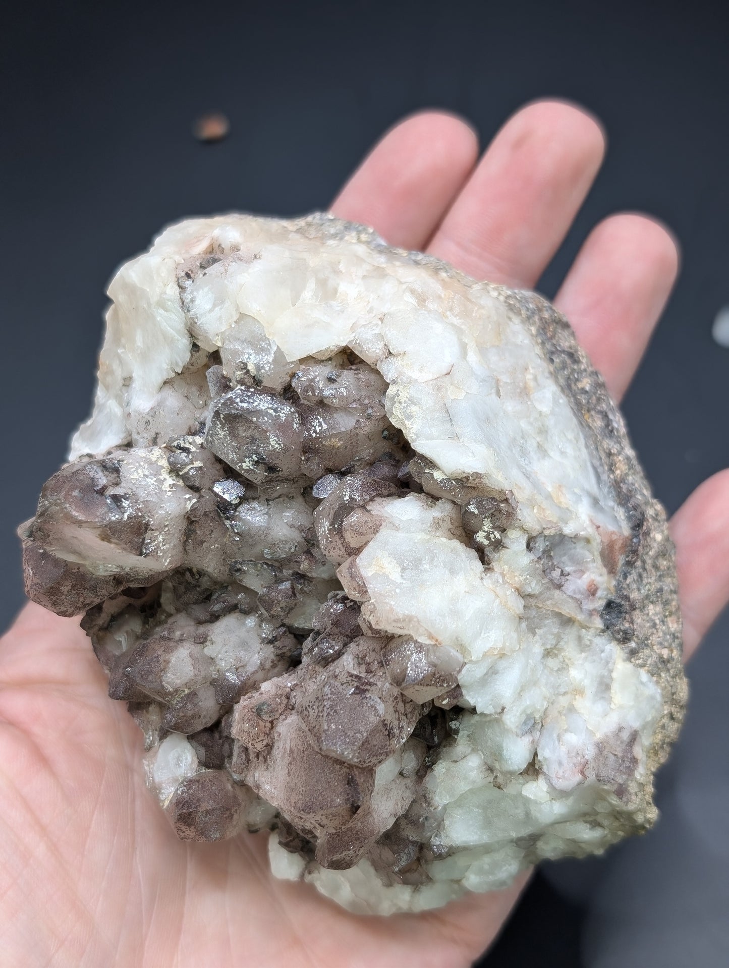 Raw Quartz on Calcite Matrix Specimen