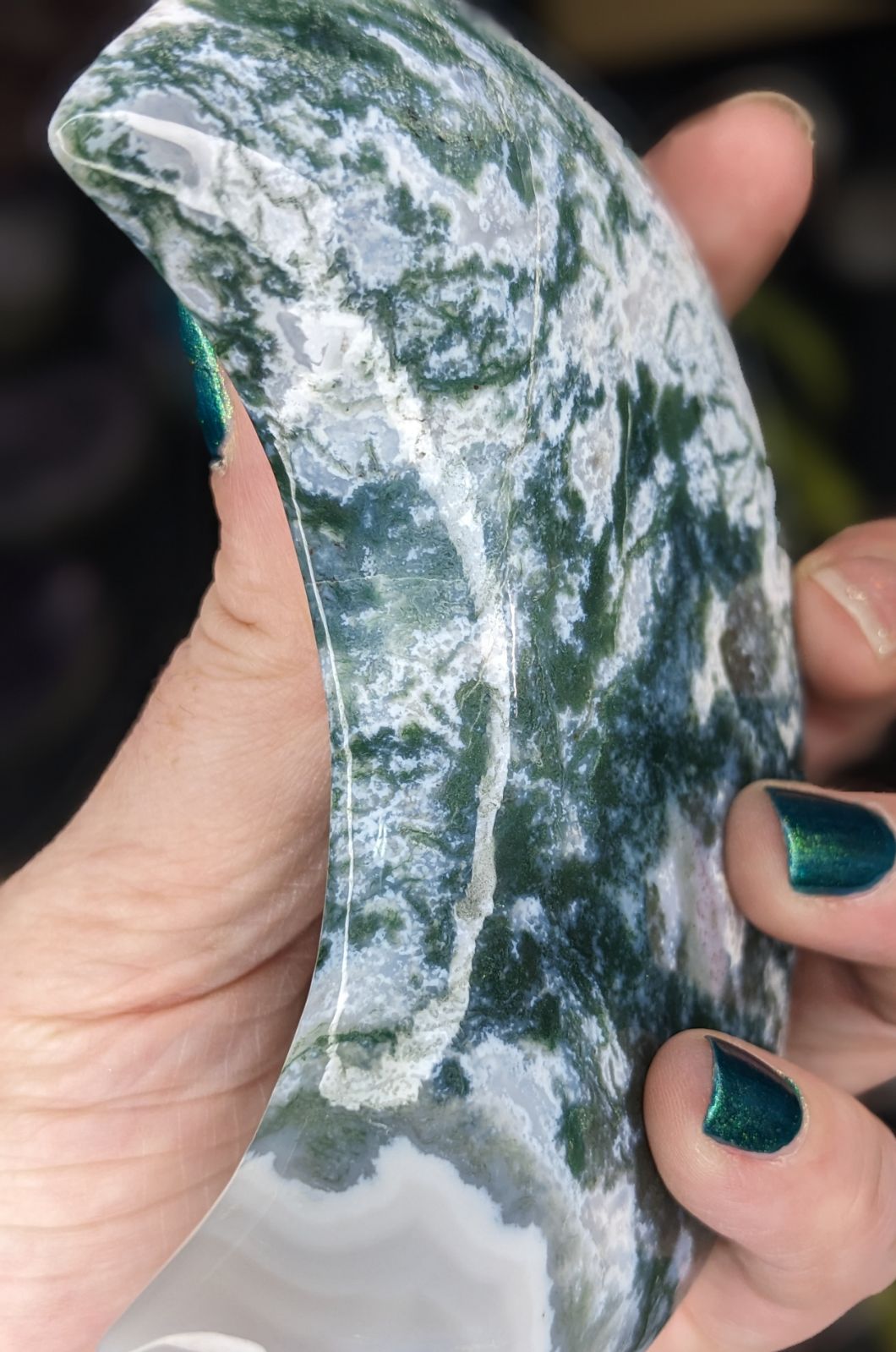 Moss Agate Moon