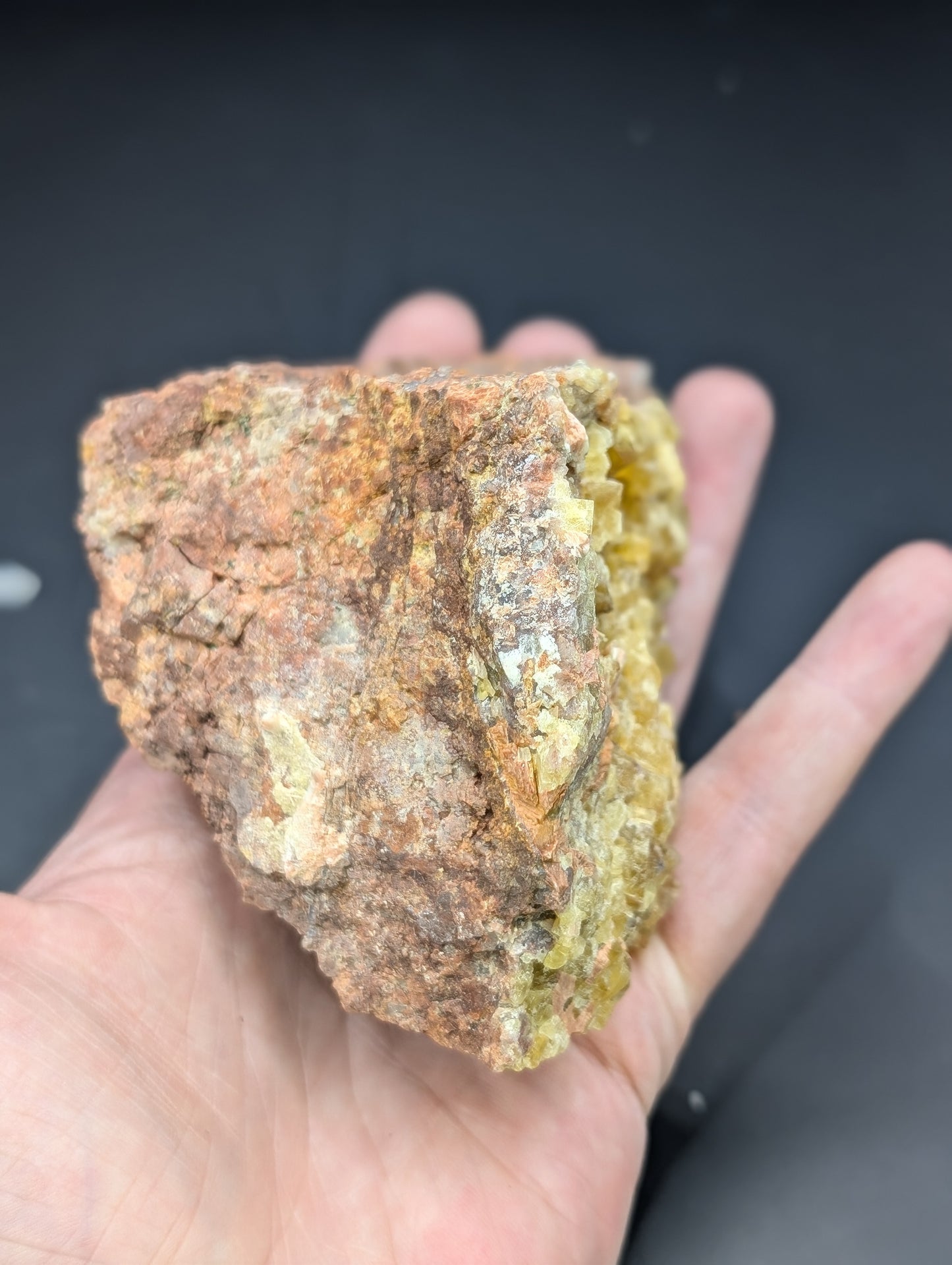 Raw Honey Calcite on matrix Specimens