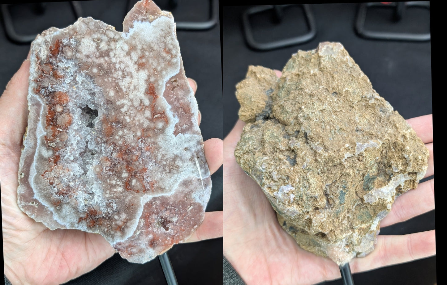 Raw Pink Amethyst Displays