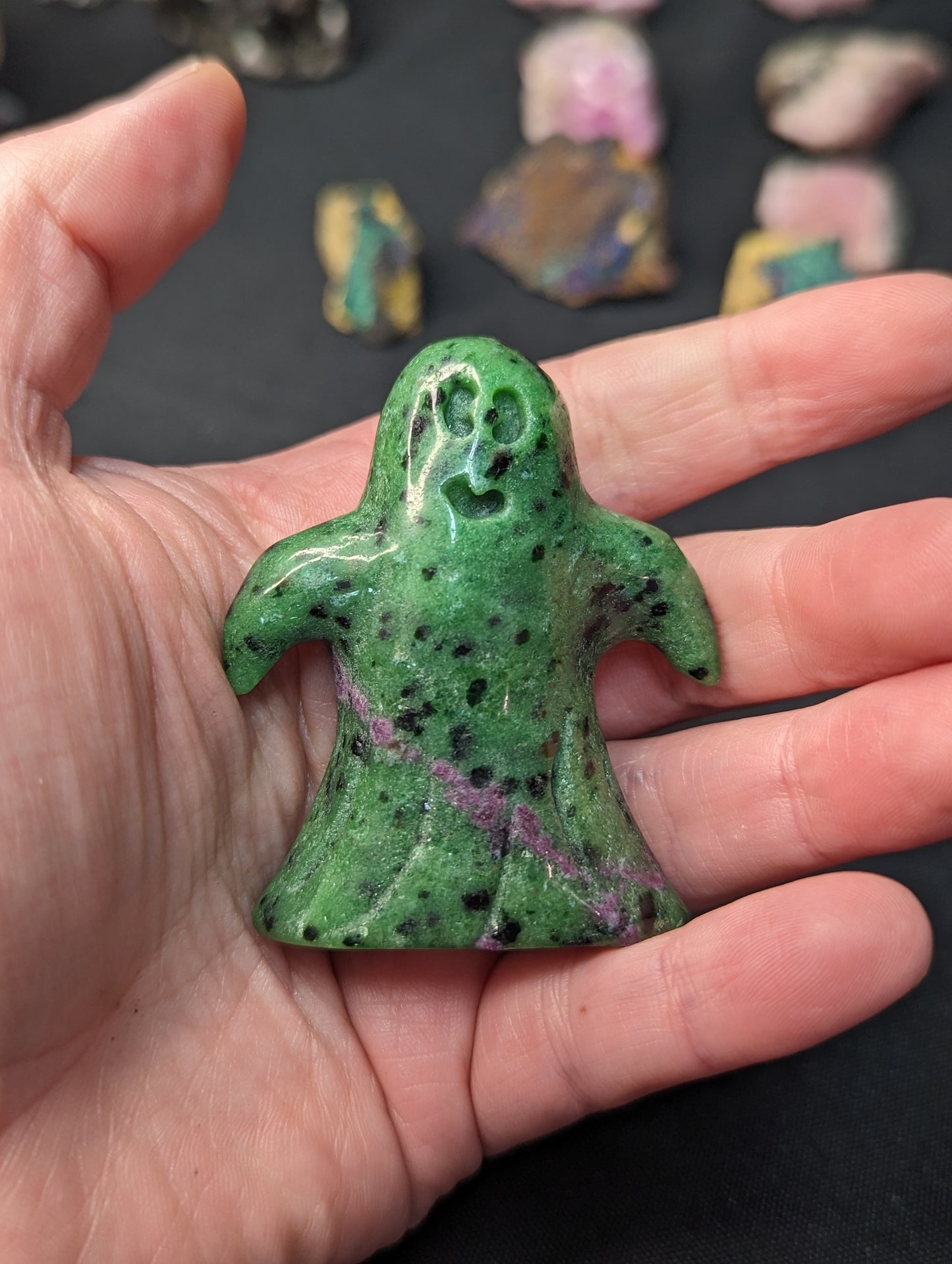 Ruby Zoisite Ghost Carving