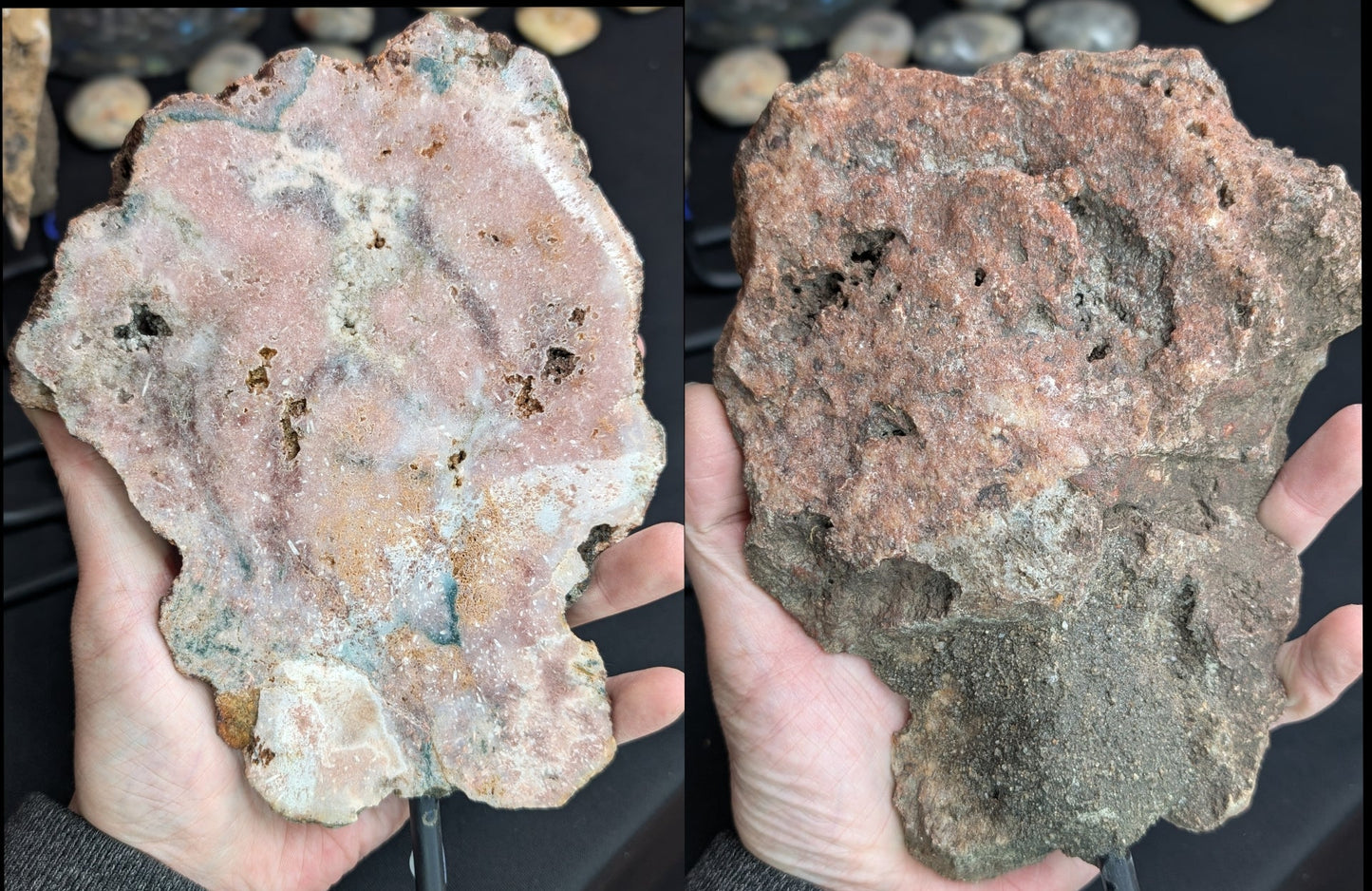 Raw Pink Amethyst Displays