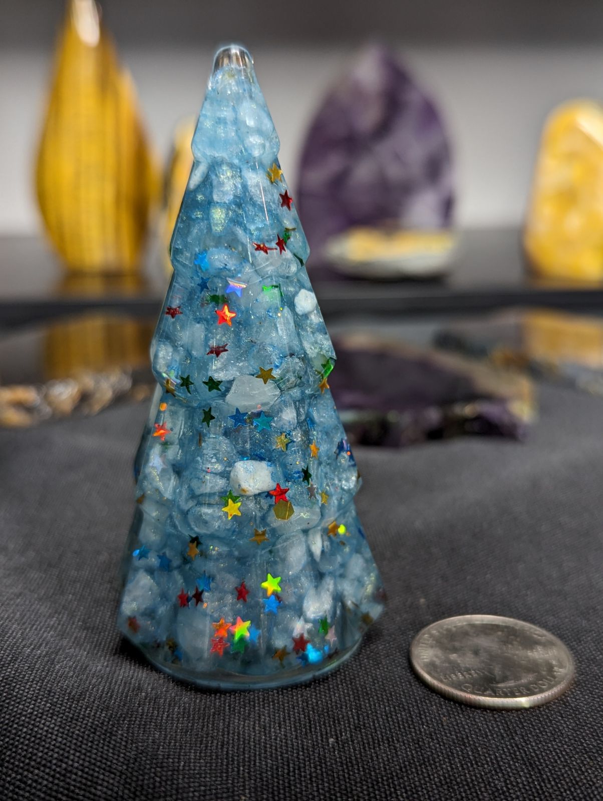 Resin Crystal Chip Holiday Trees