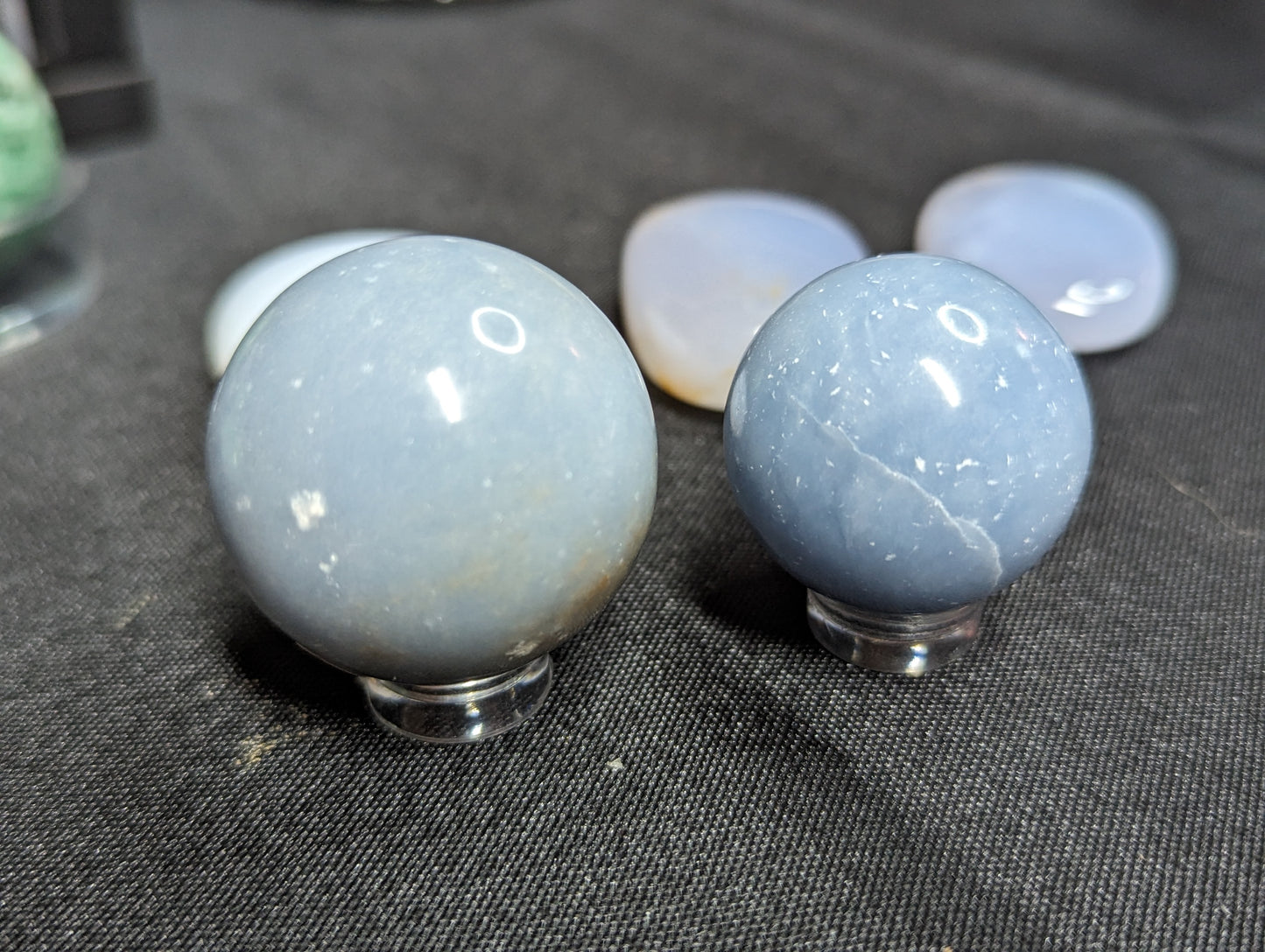 Blue Chalcedony Spheres