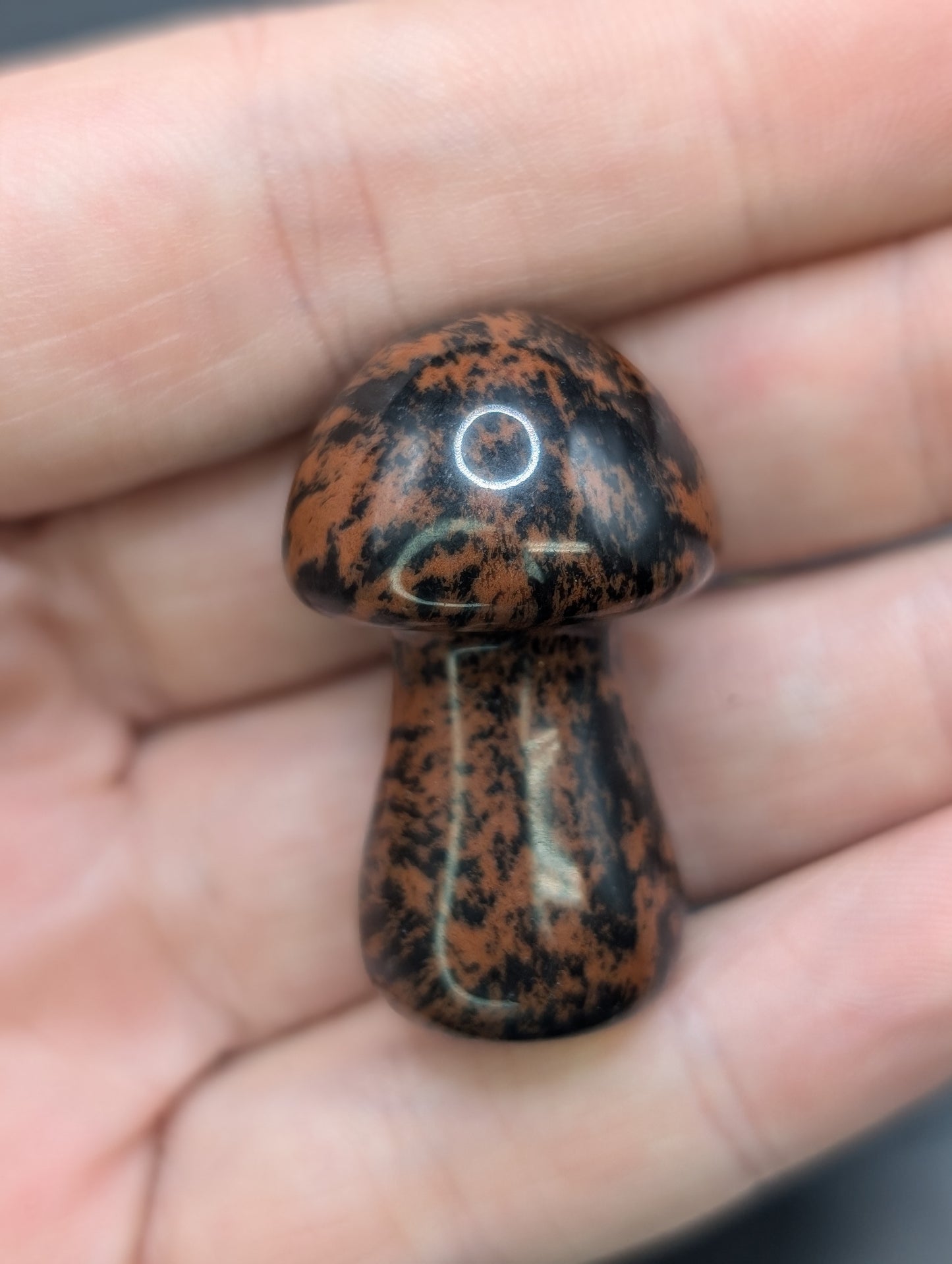 Mahogany Jasper Mini Mushroom Carvings