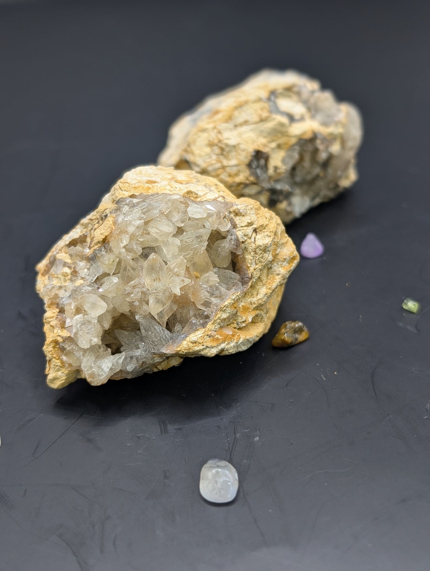 Raw Dogtooth Calcite Geodes