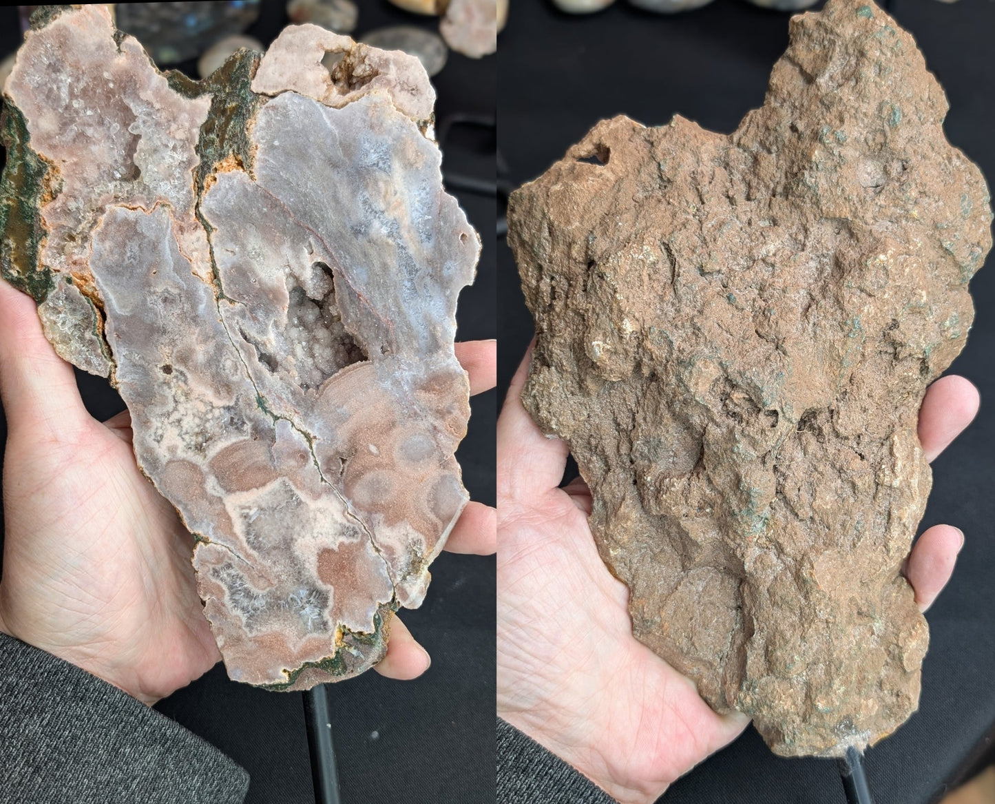 Raw Pink Amethyst Displays