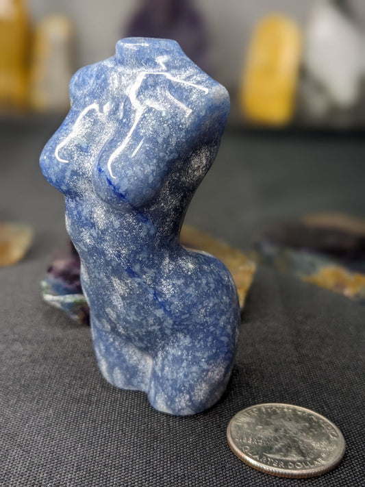 Blue Aventurine Female Carving