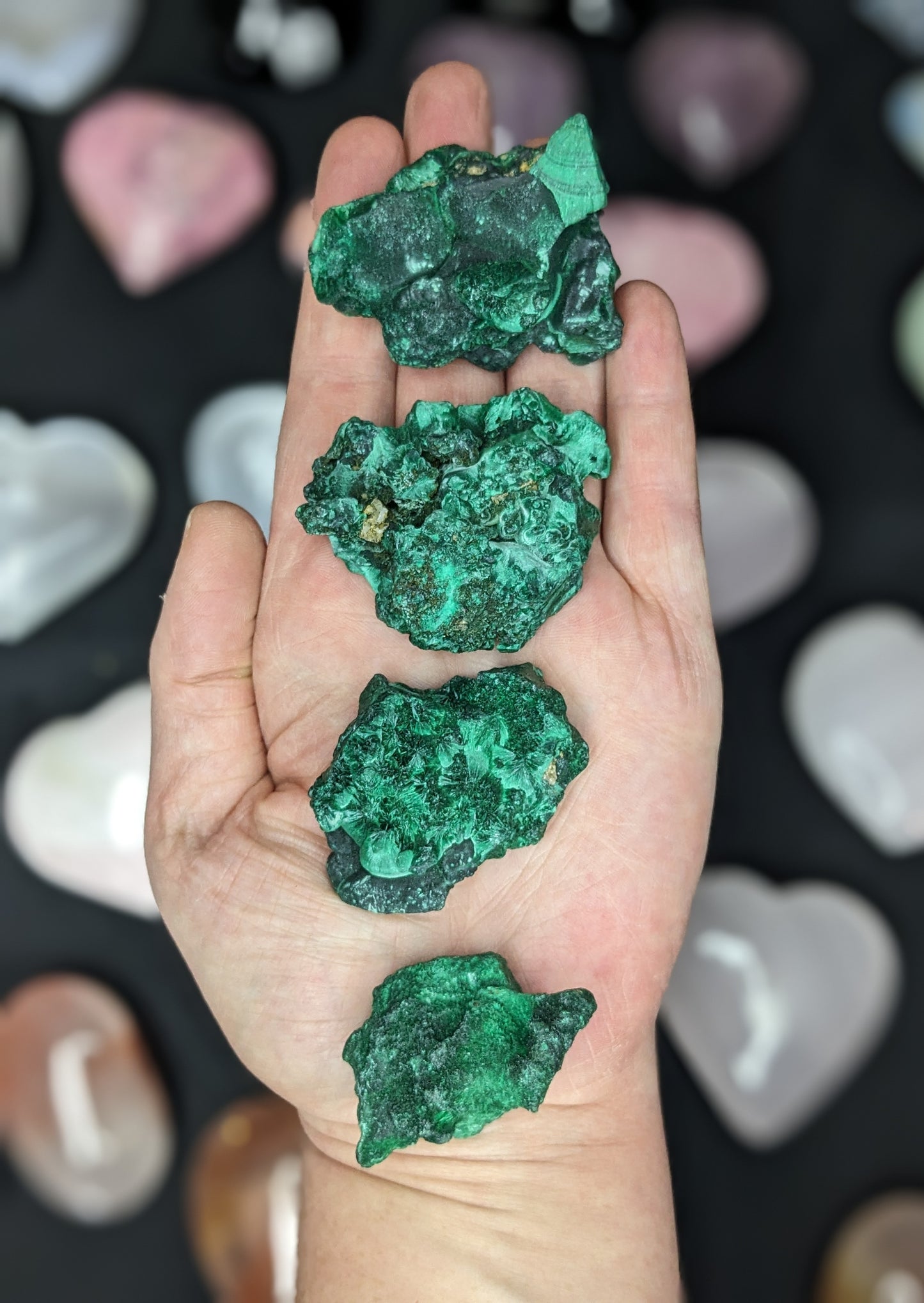 Raw Fibrous Malachite