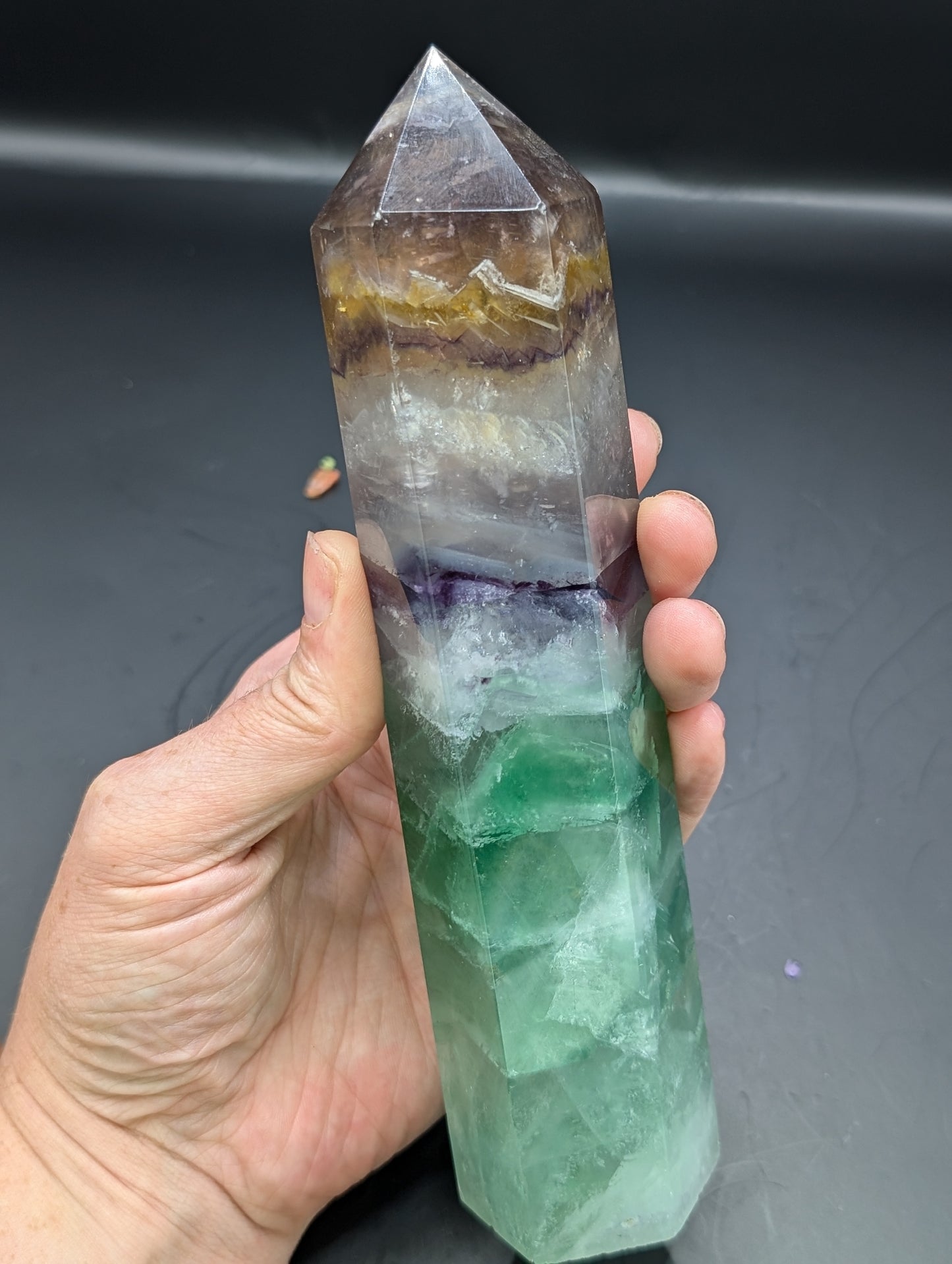 Large Rainbow Fluorite Tower