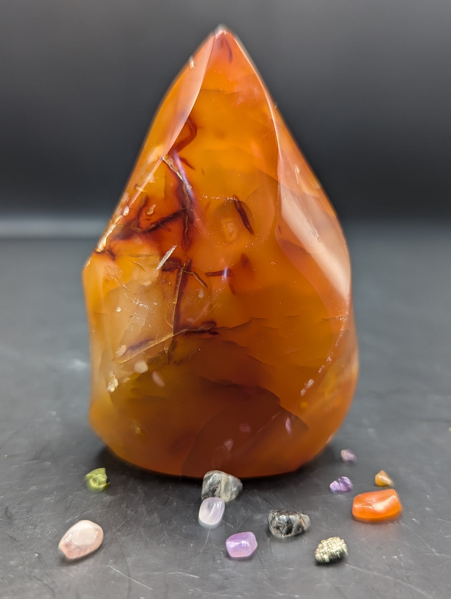 Carnelian Flame Carving