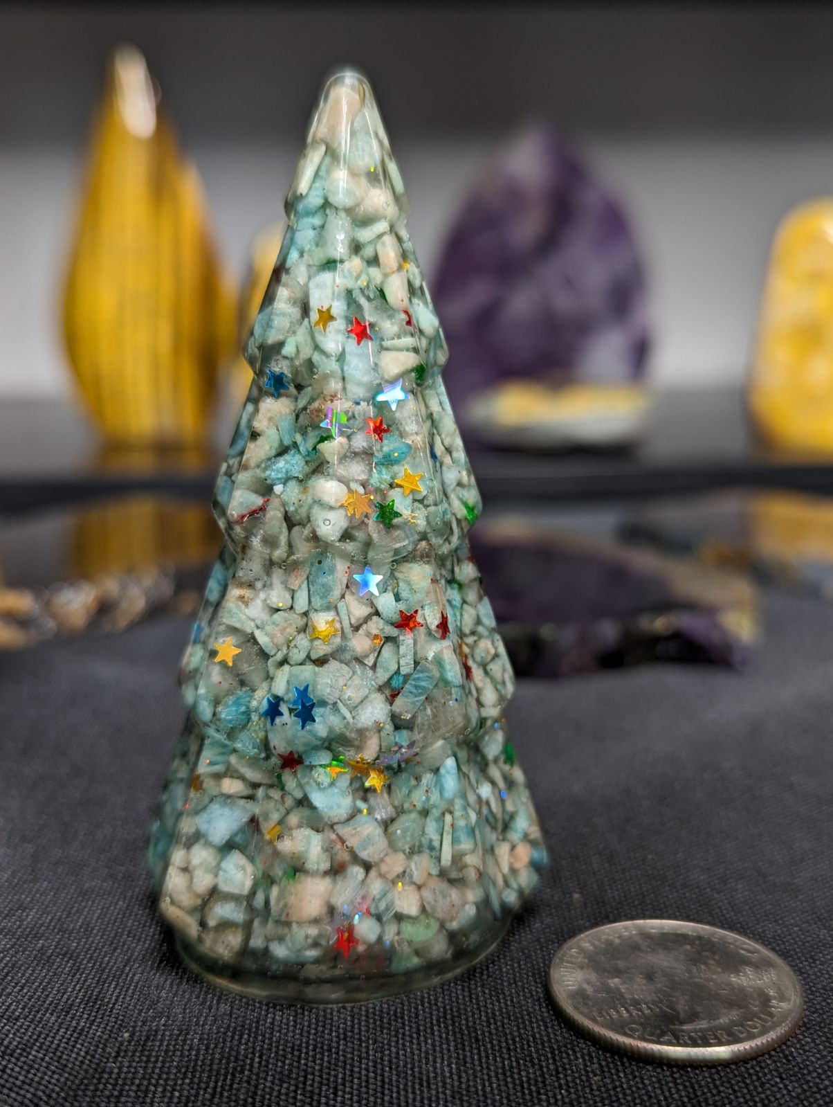 Resin Crystal Chip Holiday Trees