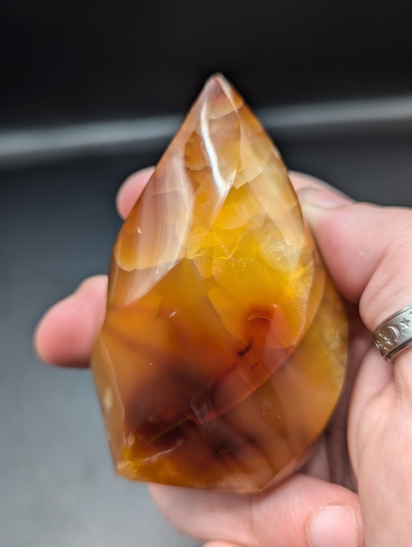 Carnelian Flame Carving