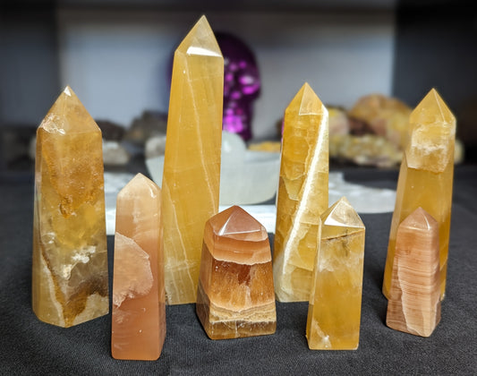 Honey Calcite Towers