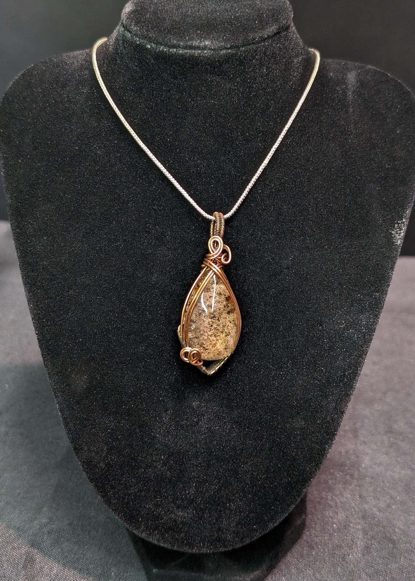 Handmade Garden Quartz Wire Wrapped Pendant