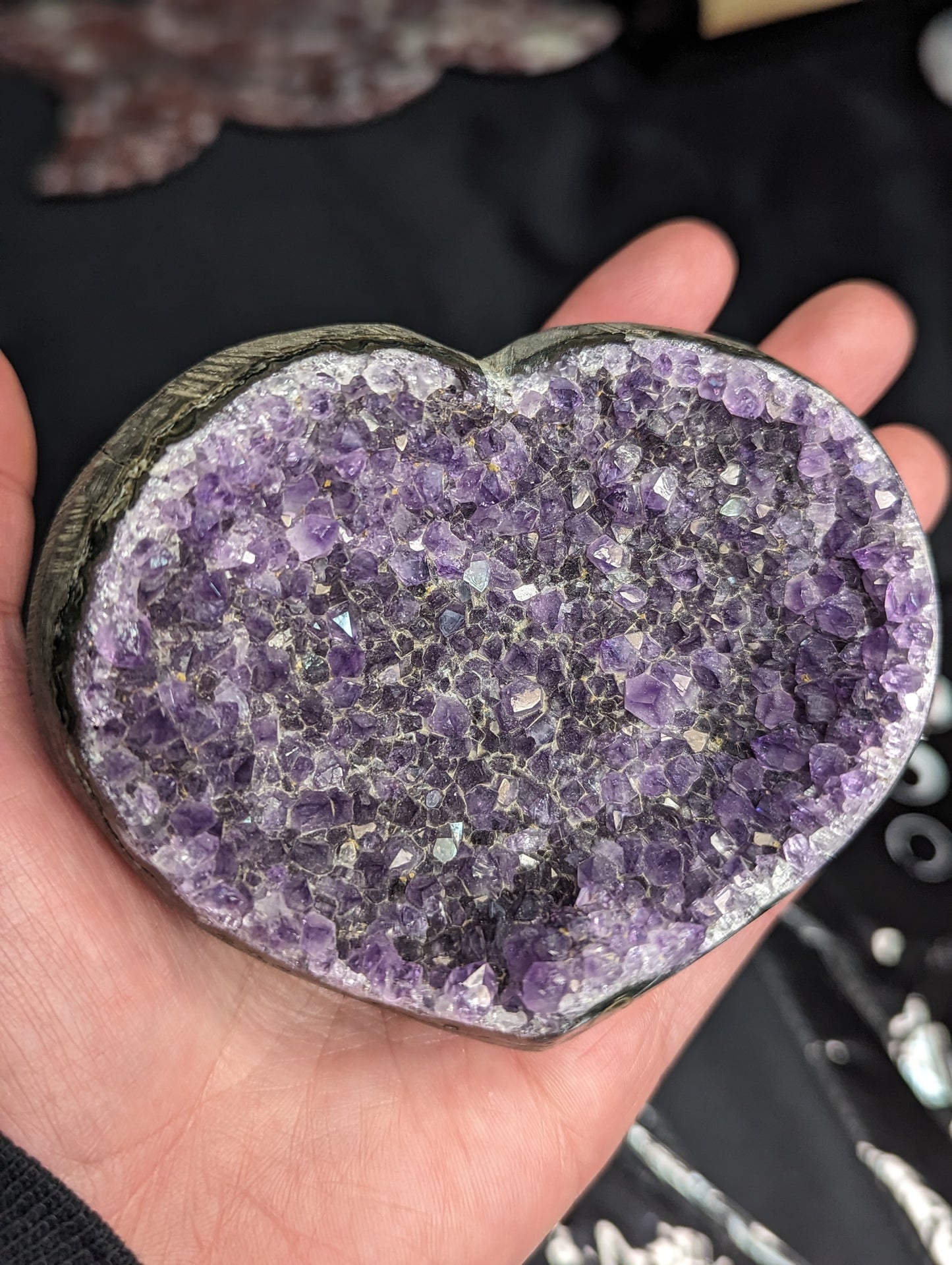 Ameythst Geode Hearts