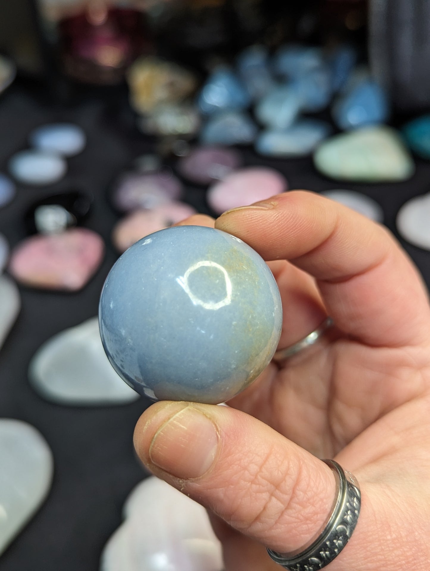 Blue Chalcedony Spheres