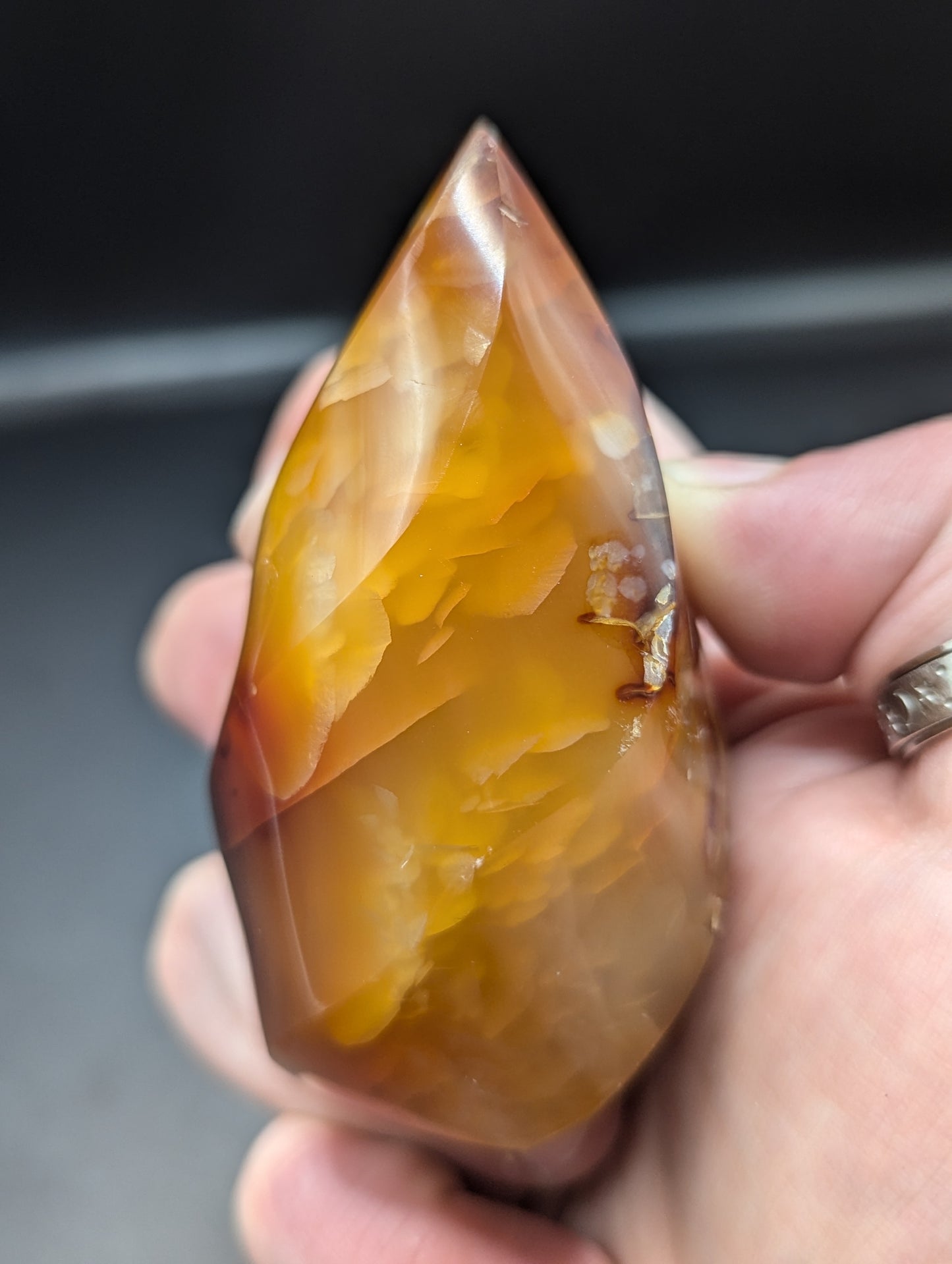 Carnelian Flame Carving