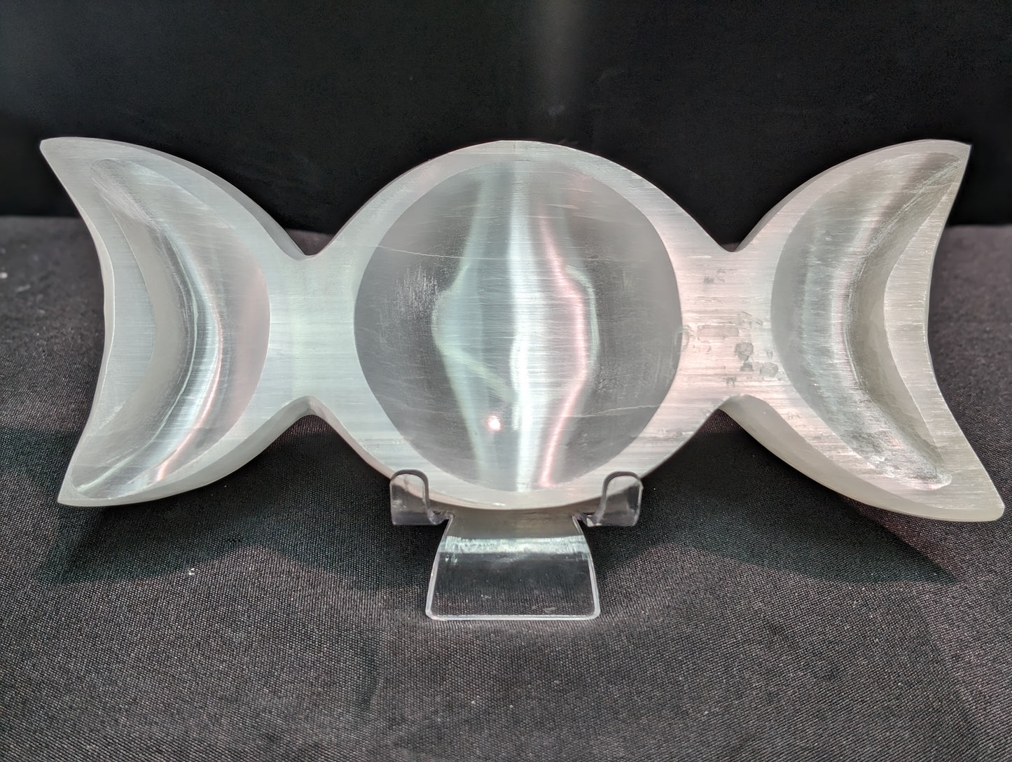 Selenite (Satin Spar) Trinity Moon Bowl