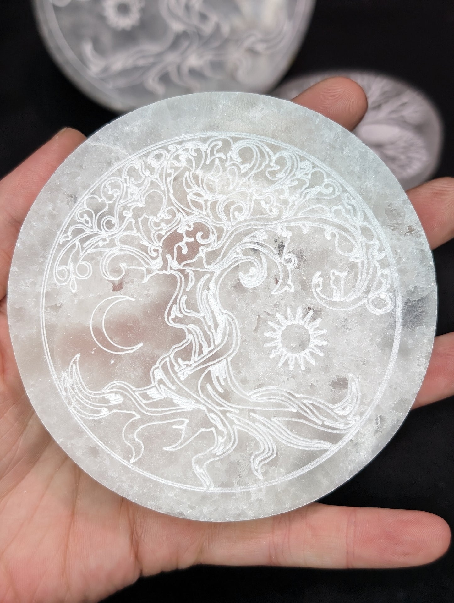 Selenite (Satin Spar) Charging Plates