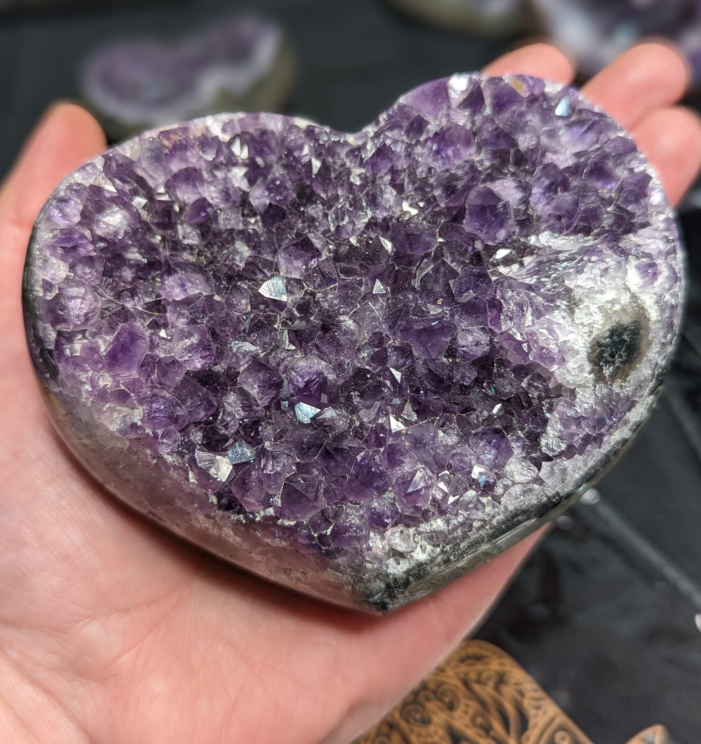 Ameythst Geode Hearts