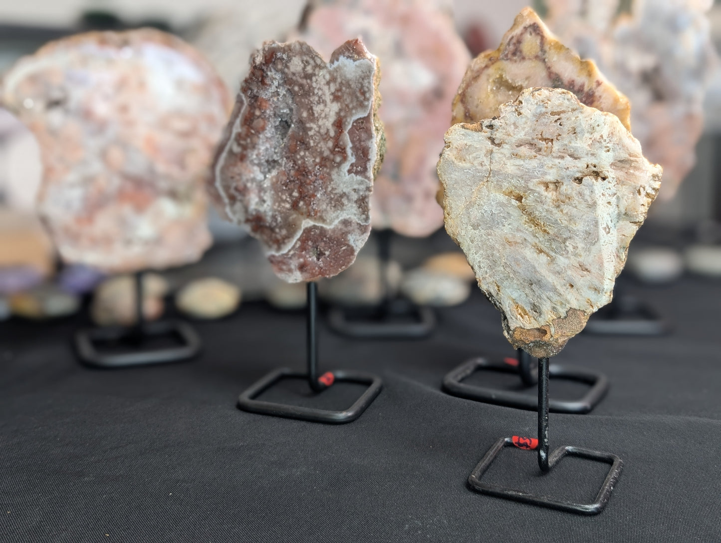 Raw Pink Amethyst Displays