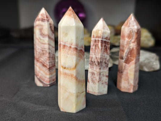 Red Banded Calcite Towers