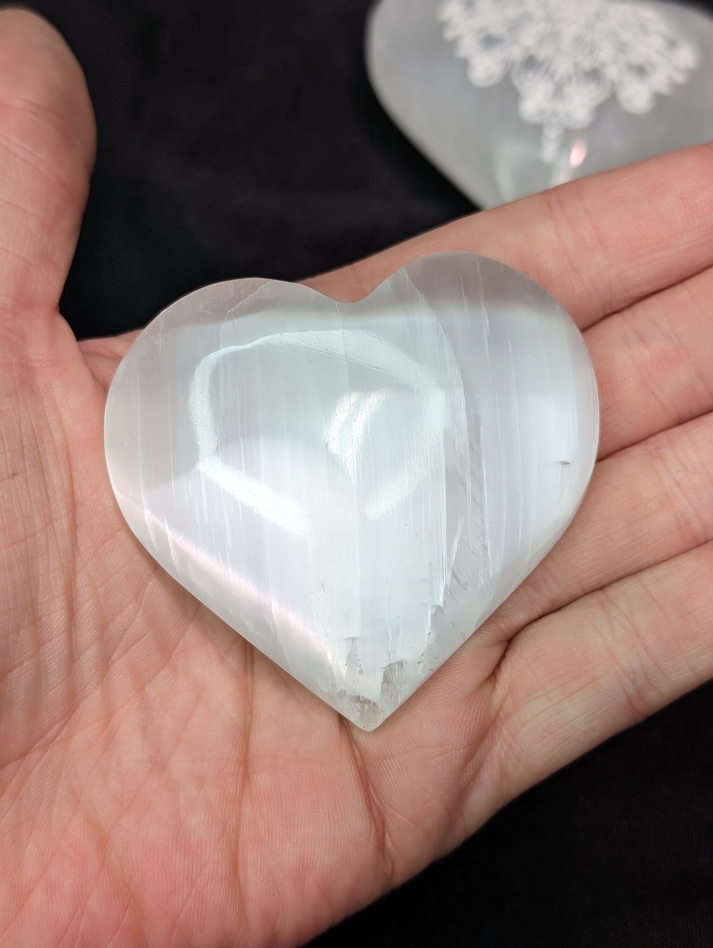 Selenite (Satin Spar) Hearts