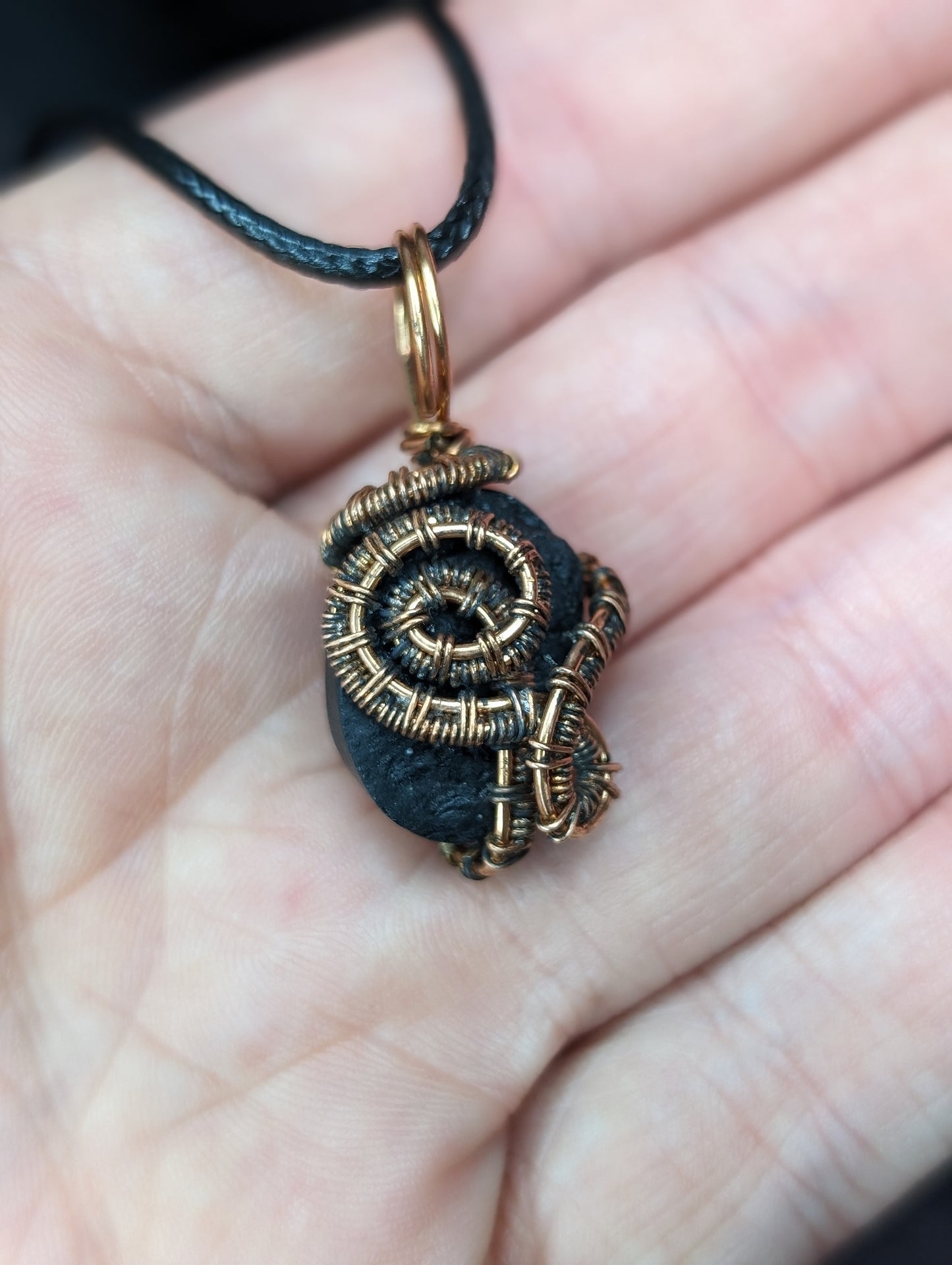 Handmade Black Tourmaline Wire Wrapped Pendants