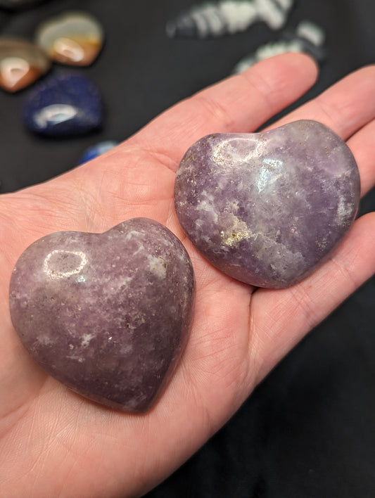 Lepidolite Heart